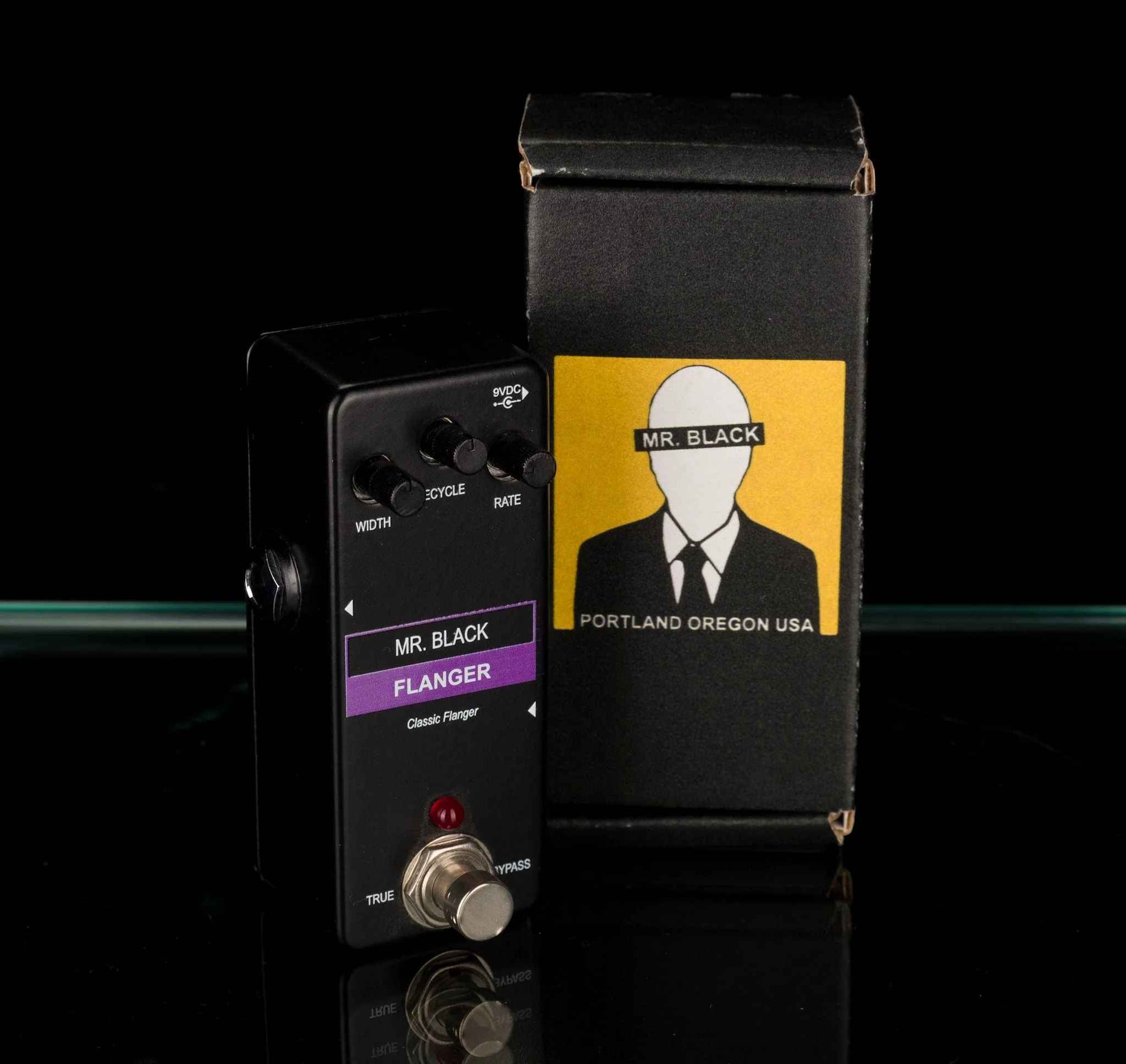 Used Mr. Black Mini Flanger Guitar Effect Pedal With Box