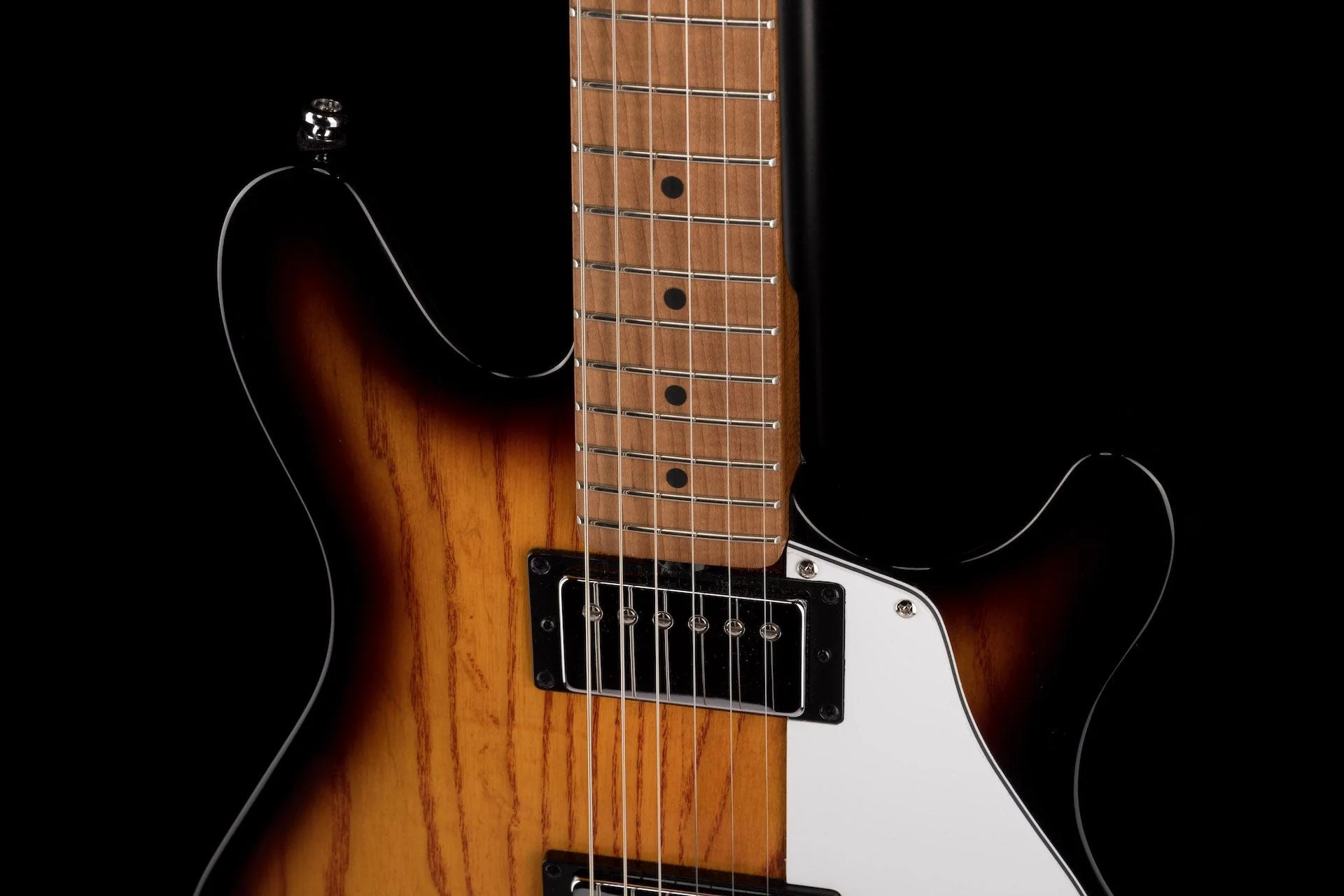 Used Sterling by Music Man Valentine JV60 Vintage Sunburst Electric Guitar - Image 3