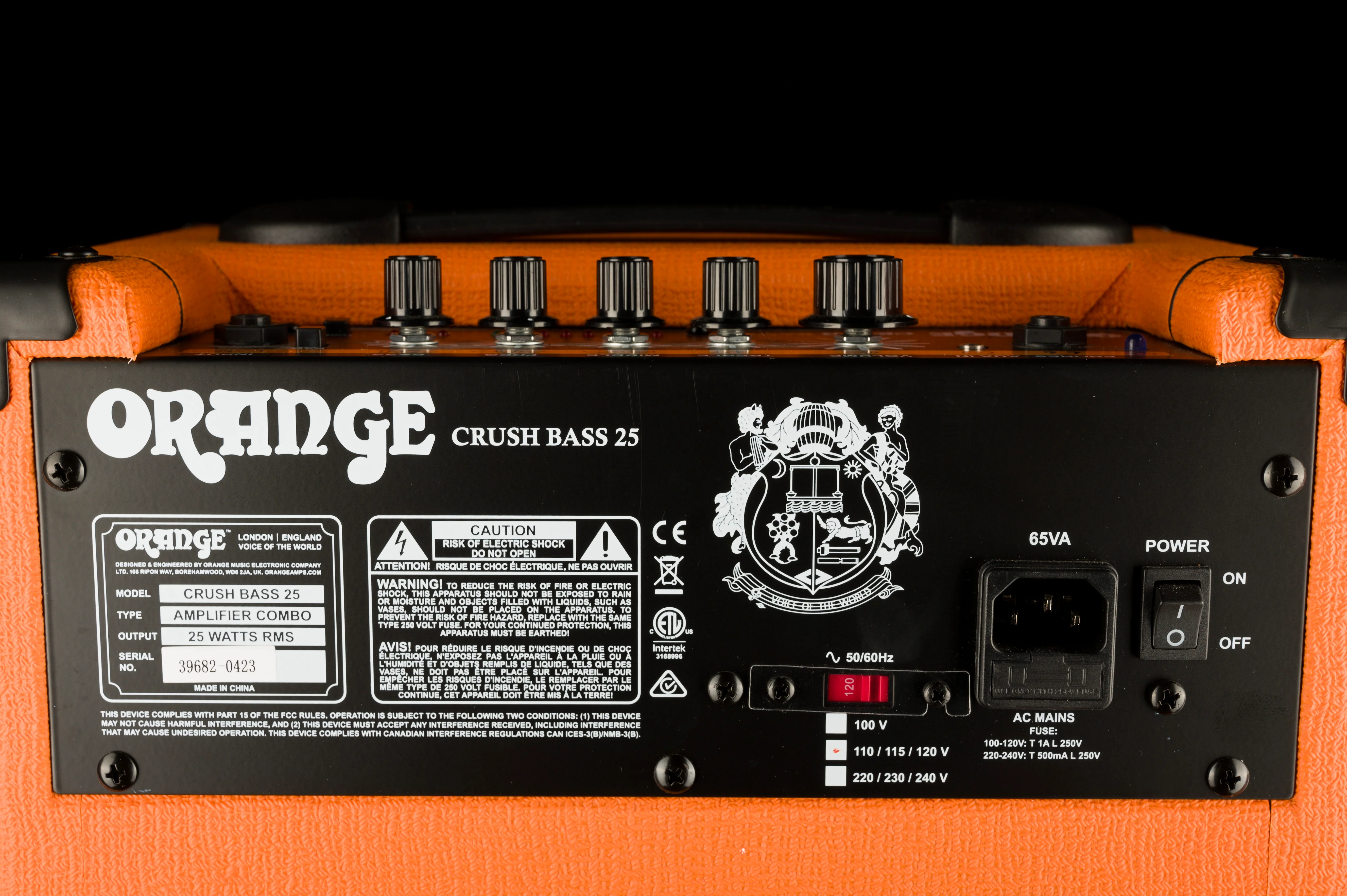 Used Orange Crush 25 Bass 25-Watt Bass Amp Combo - Orange - Image 8