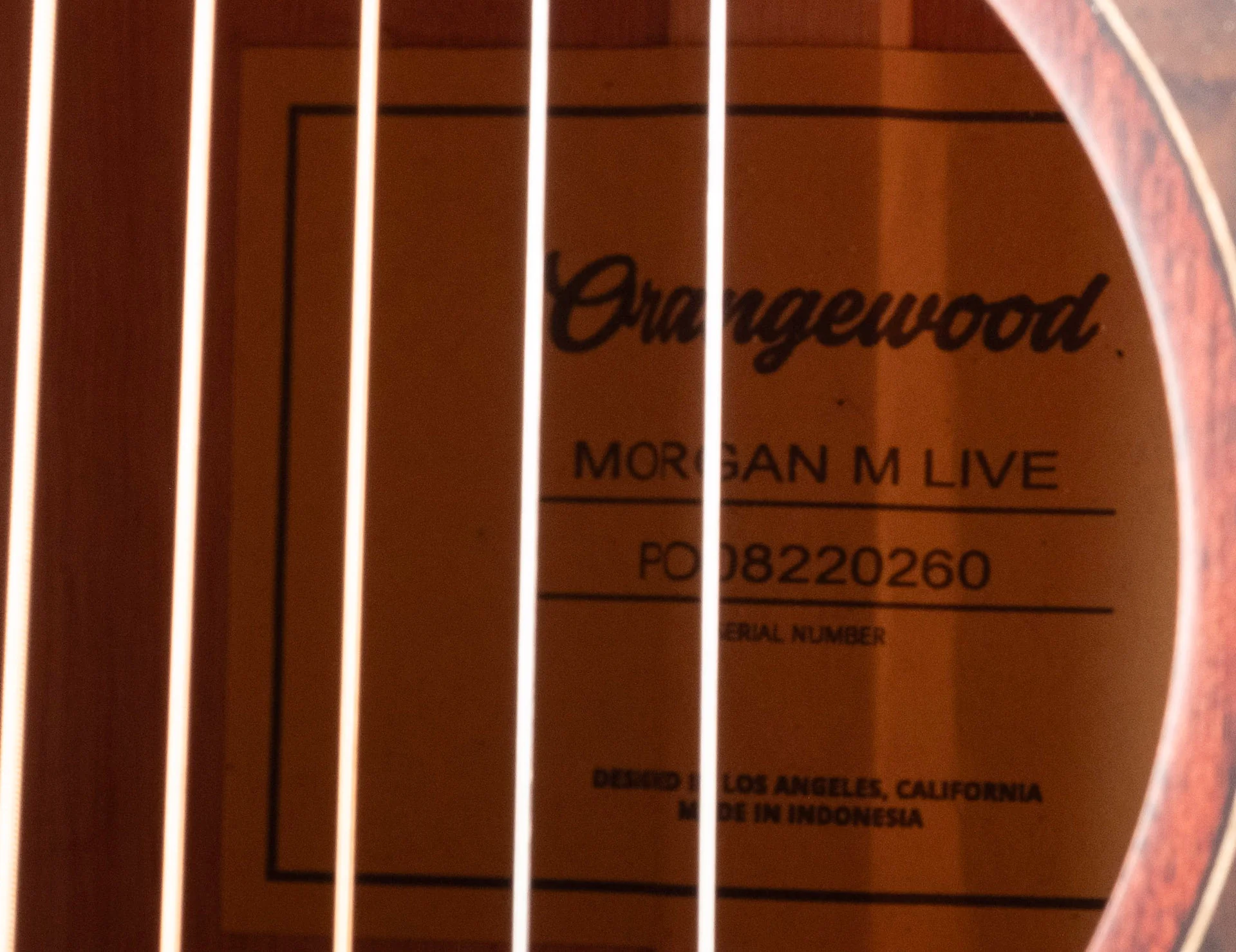 Used Orangewood Morgan Mahogany Live Acoustic Electric Guitar with Gig Bag - Image 5