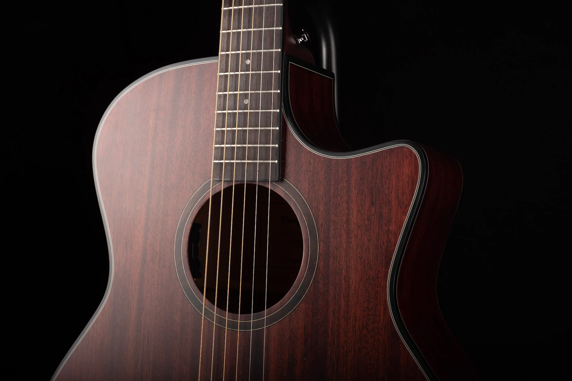Used Orangewood Morgan Mahogany Live Acoustic Electric Guitar with Gig Bag - Image 7