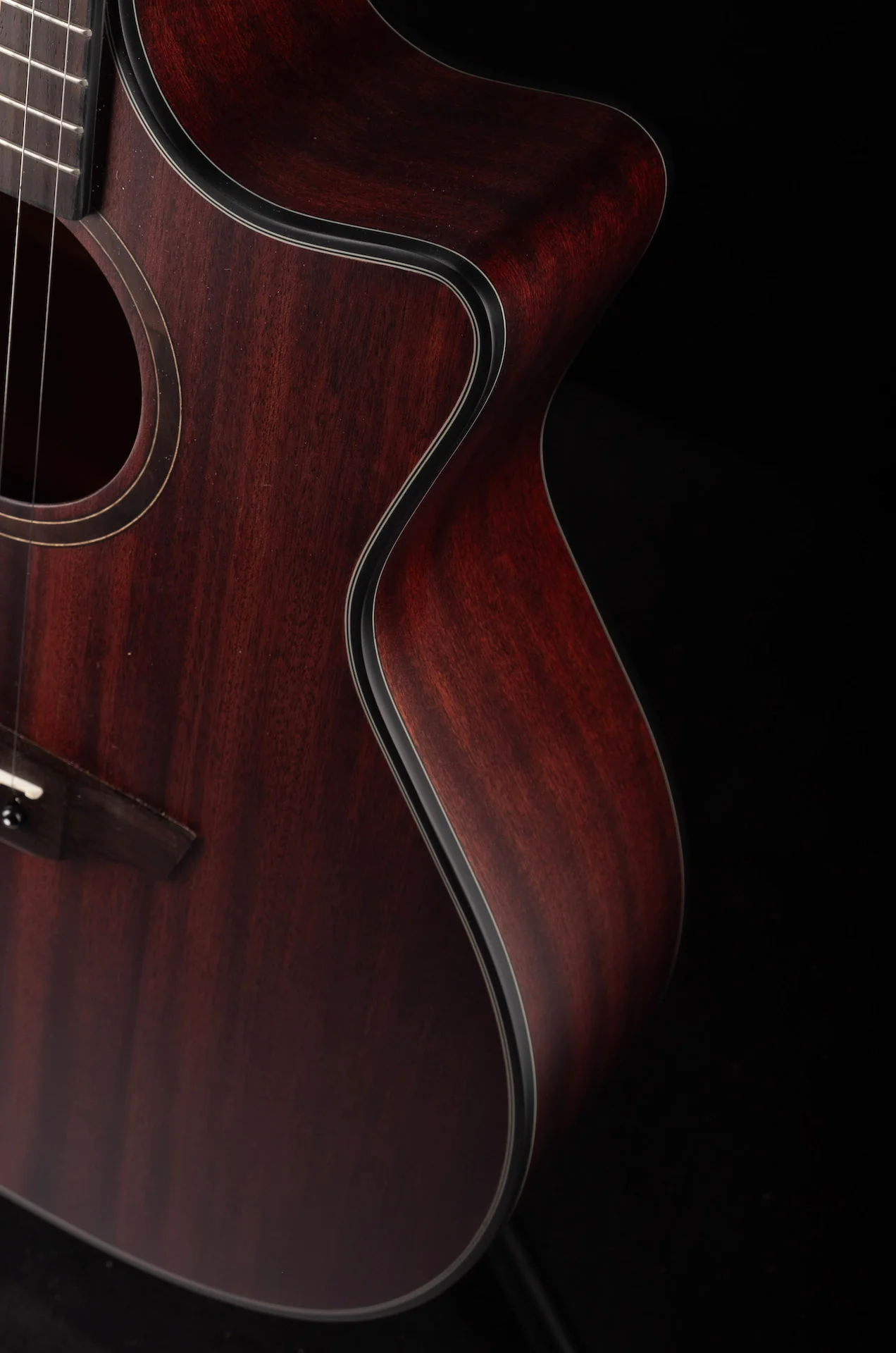 Used Orangewood Morgan Mahogany Live Acoustic Electric Guitar with Gig Bag - Image 9