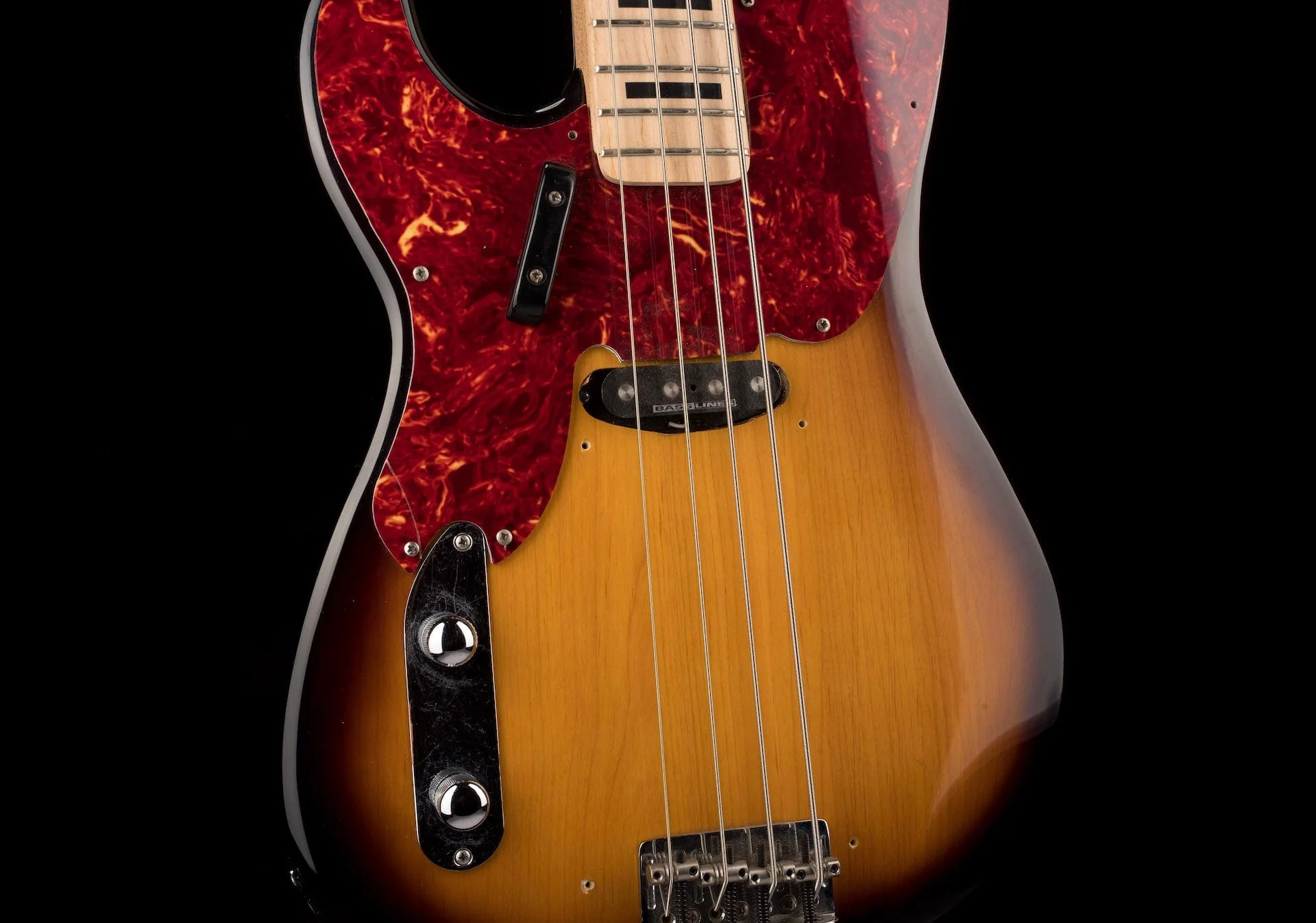 Used Parts P-Bass 1951-style Left-Handed Sunburst Bass With Gig Bag - Image 6