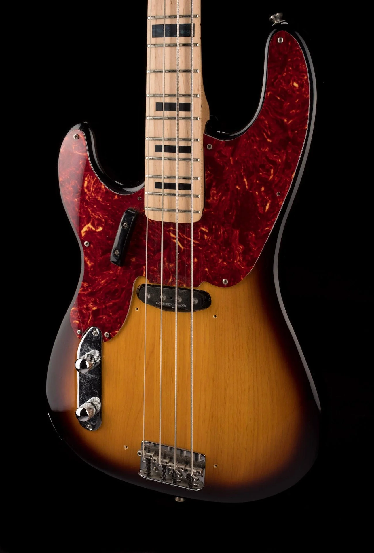 Used Parts P-Bass 1951-style Left-Handed Sunburst Bass With Gig Bag - Image 9