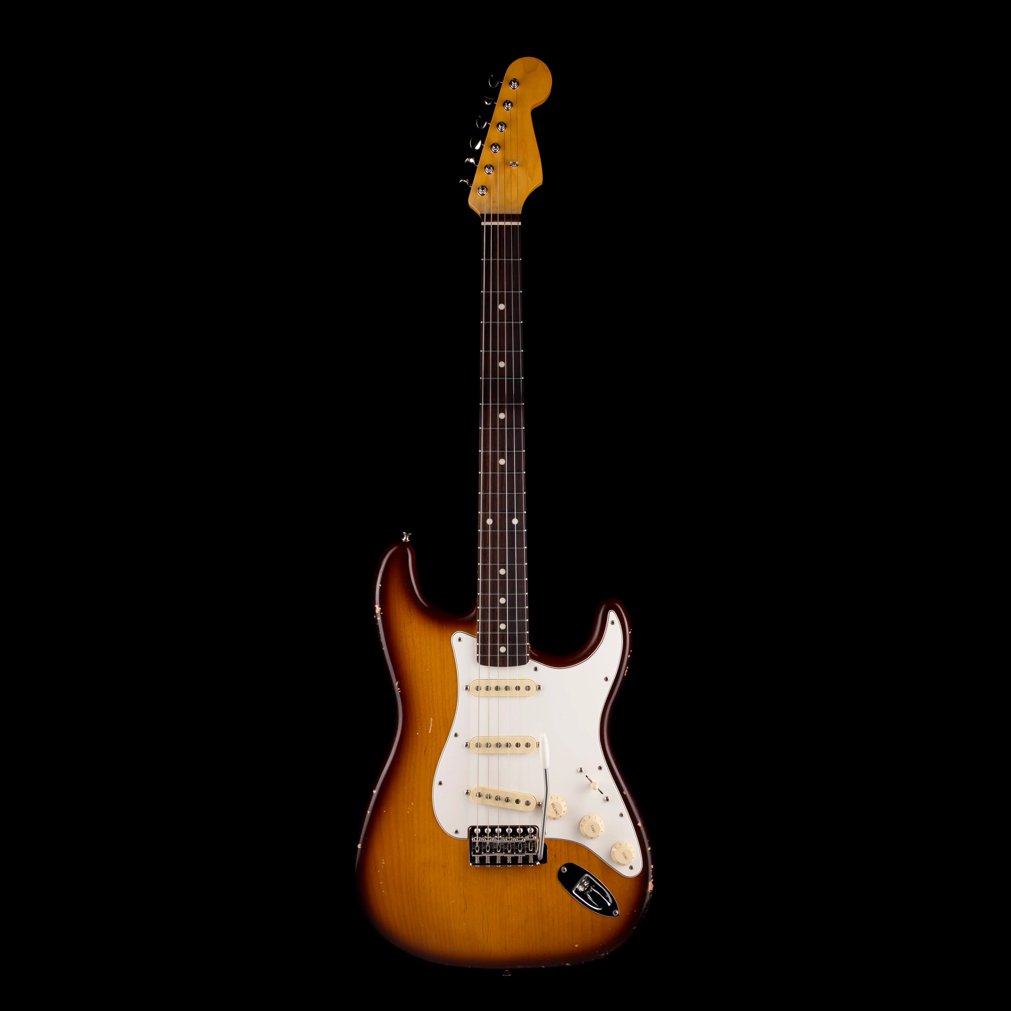 Used Partscaster S-Style Whiskey Sunburst Electric Guitar - Image 2