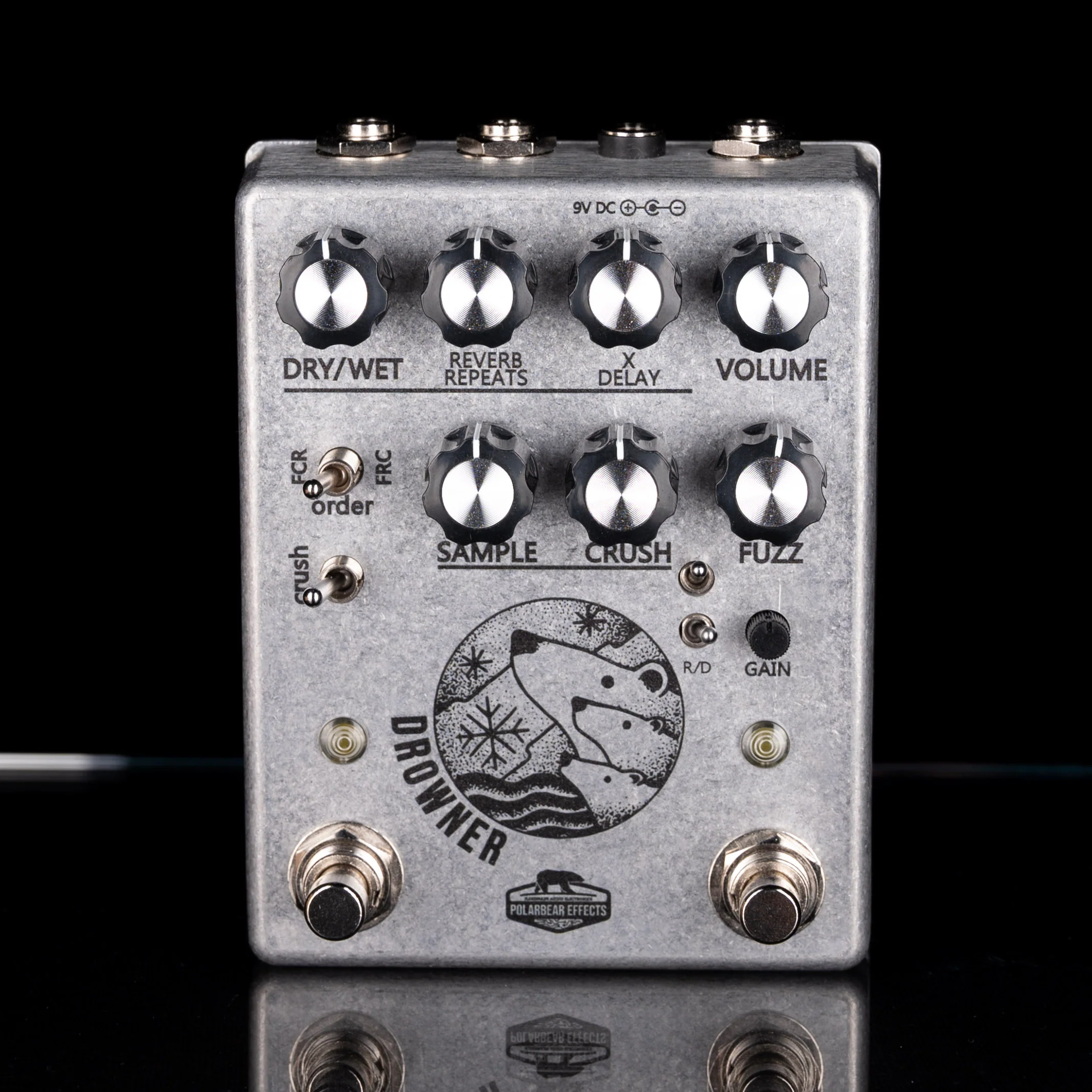 Used Polarbear Effects Drowner Fuzz/Bitcrusher/Reverb Pedal with Box - Image 2