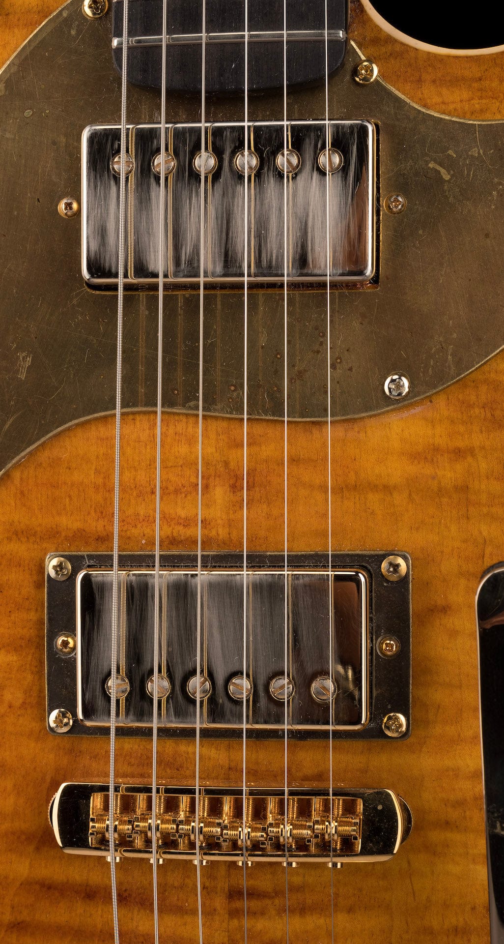 Used Postal Delta Zephyr Flamed Antique Burst Electric Guitar With OHSC - Image 6