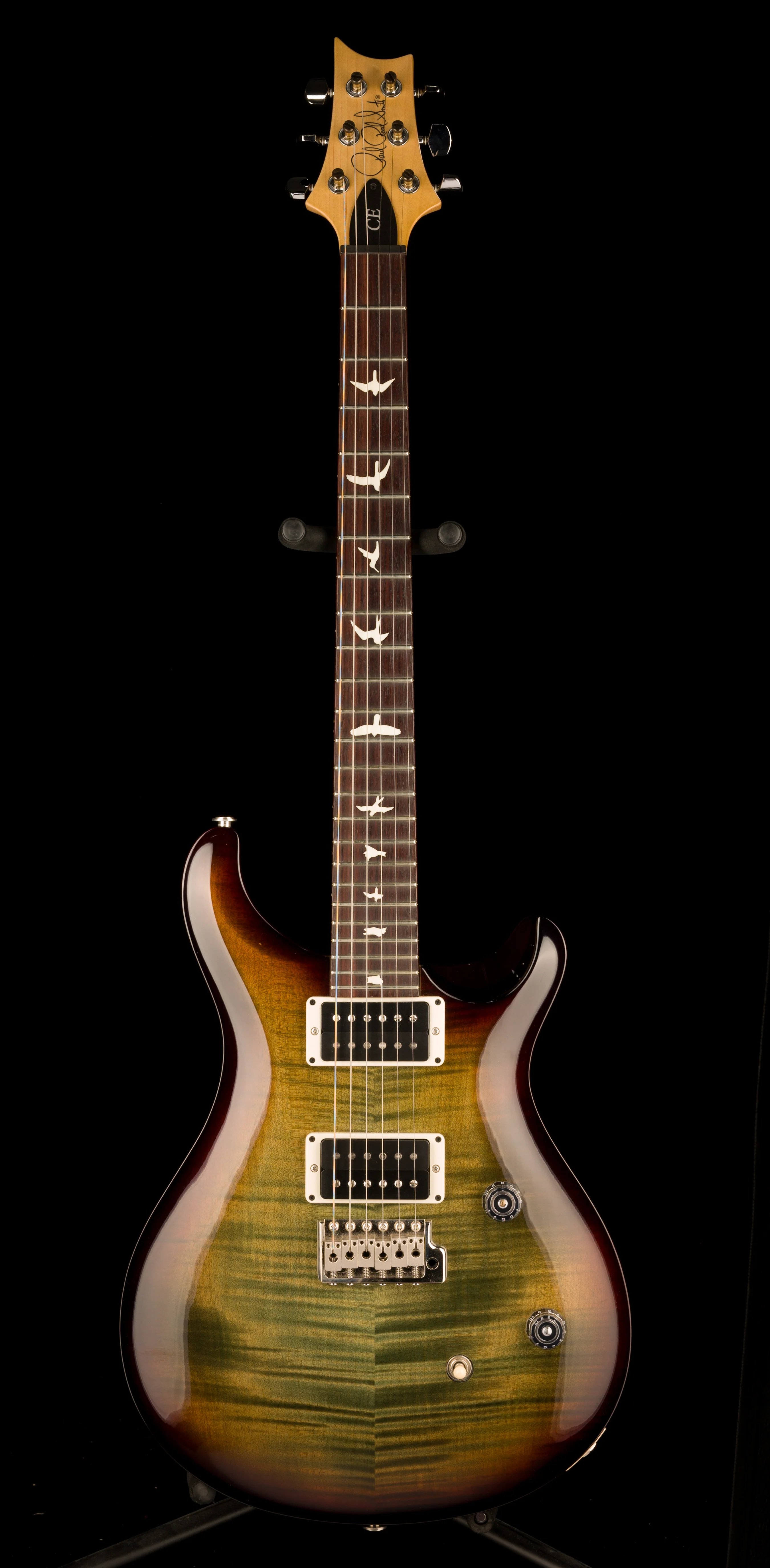Used PRS CE 24 Custom Color Trampas Green Tobacco Wrap Burst with Case - Image 2