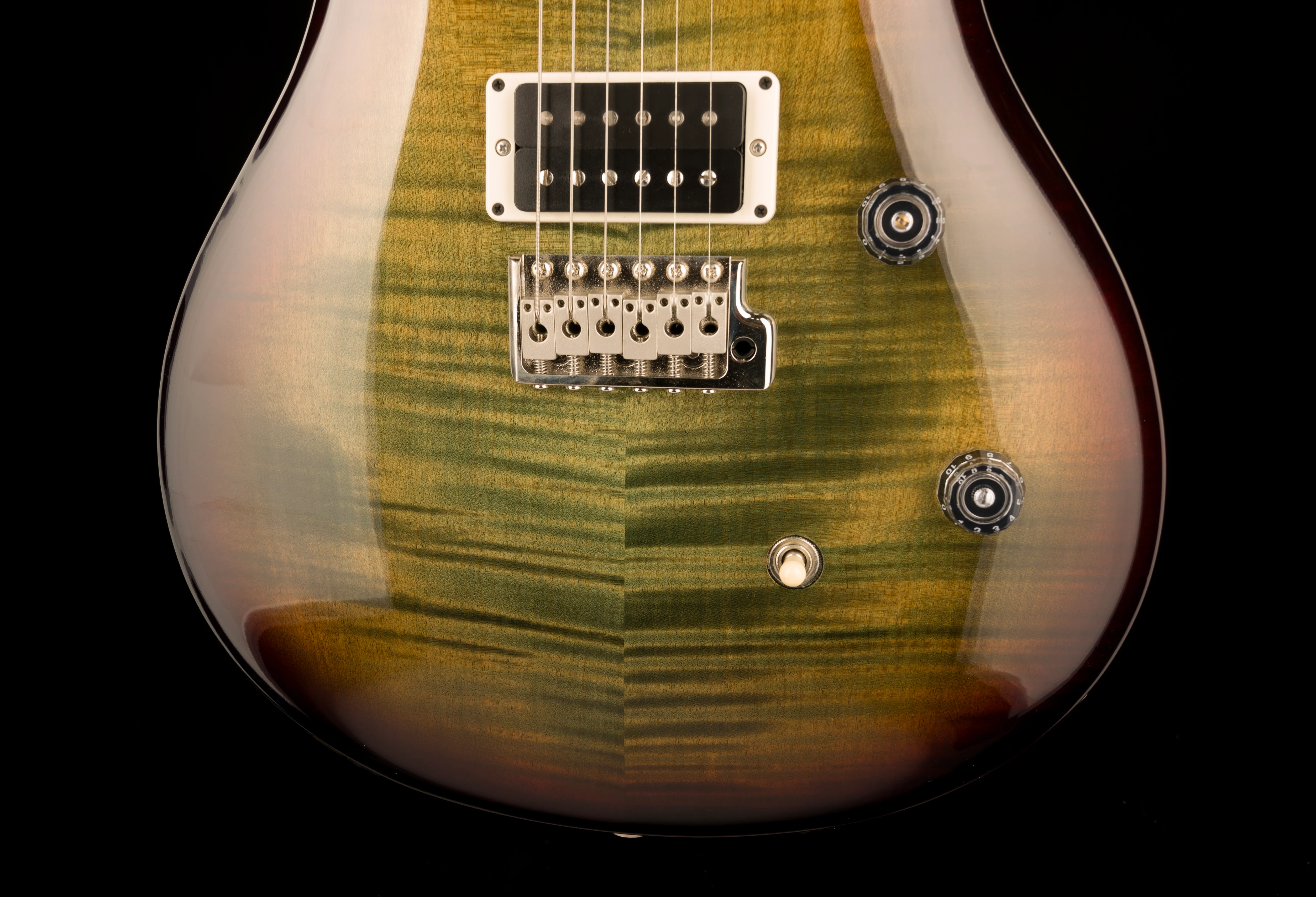 Used PRS CE 24 Custom Color Trampas Green Tobacco Wrap Burst with Case - Image 5