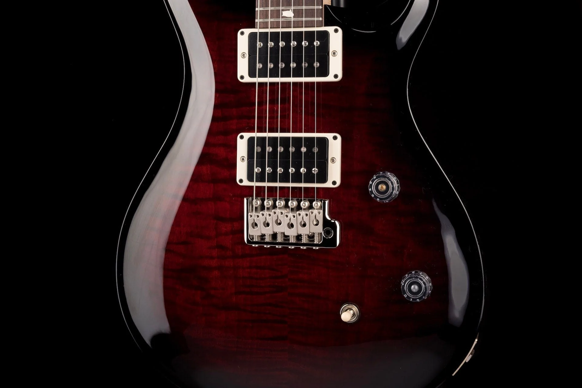 Used 2021 PRS CE24 Custom Color Dark Amber Smokewrap Burst with Gig Bag - 0332403 - Image 5