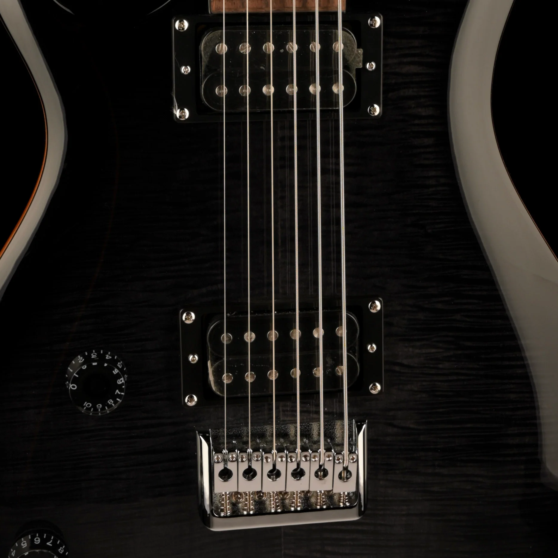 Used PRS SE 277 Baritone Left-Handed Charcoal Burst Electric Guitar With Gig Bag - Image 4