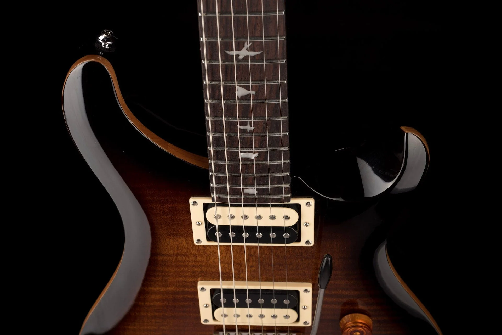 Used PRS SE Custom 24 Black Gold Sunburst With Gig Bag - Image 3