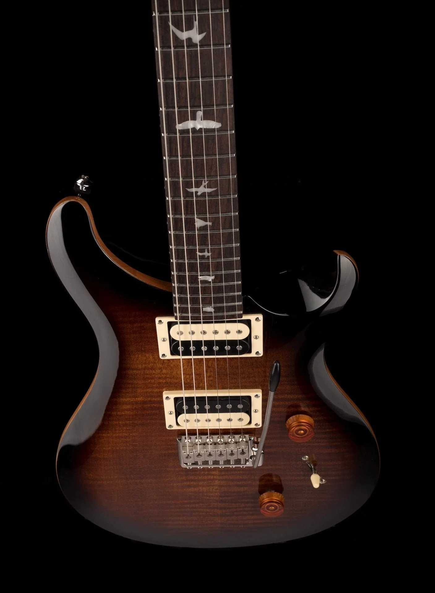 Used PRS SE Custom 24 Black Gold Sunburst With Gig Bag - Image 4