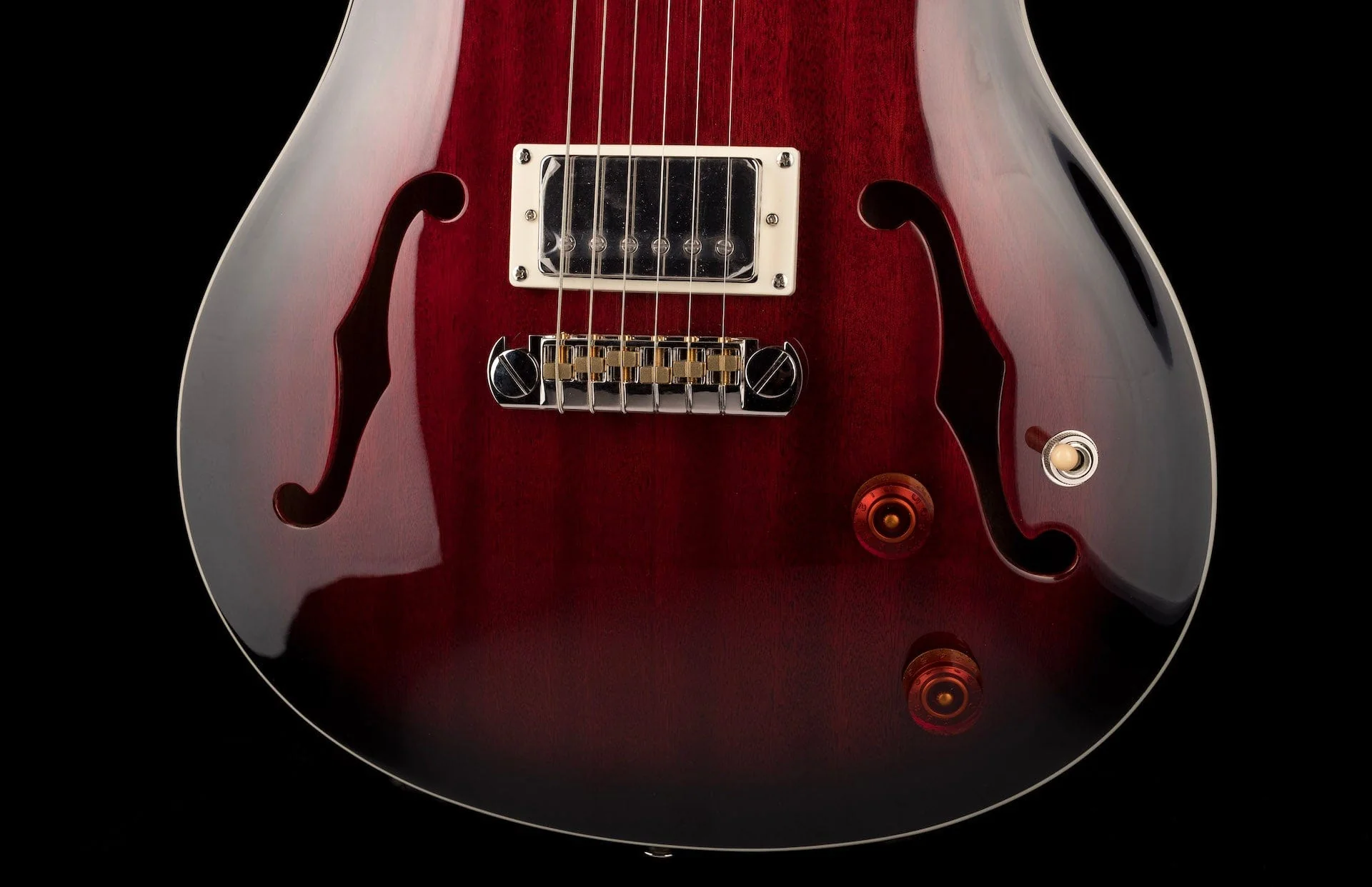 Used PRS SE Hollowbody Standard Fire Red Burst with OHSC - Image 5