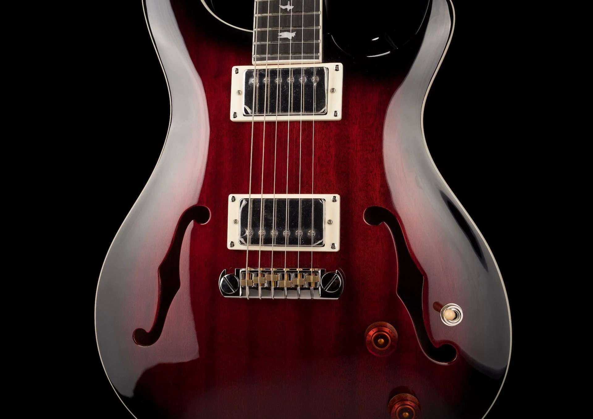 Used PRS SE Hollowbody Standard Fire Red Burst with OHSC - Image 6