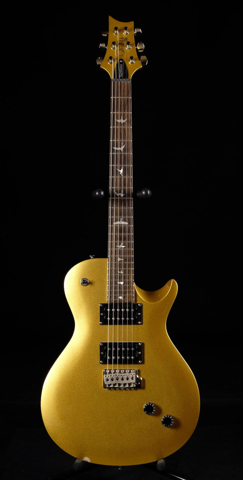 Used PRS SE Santana Singlecut Trem Egyptian Gold Electric Guitar - Image 2