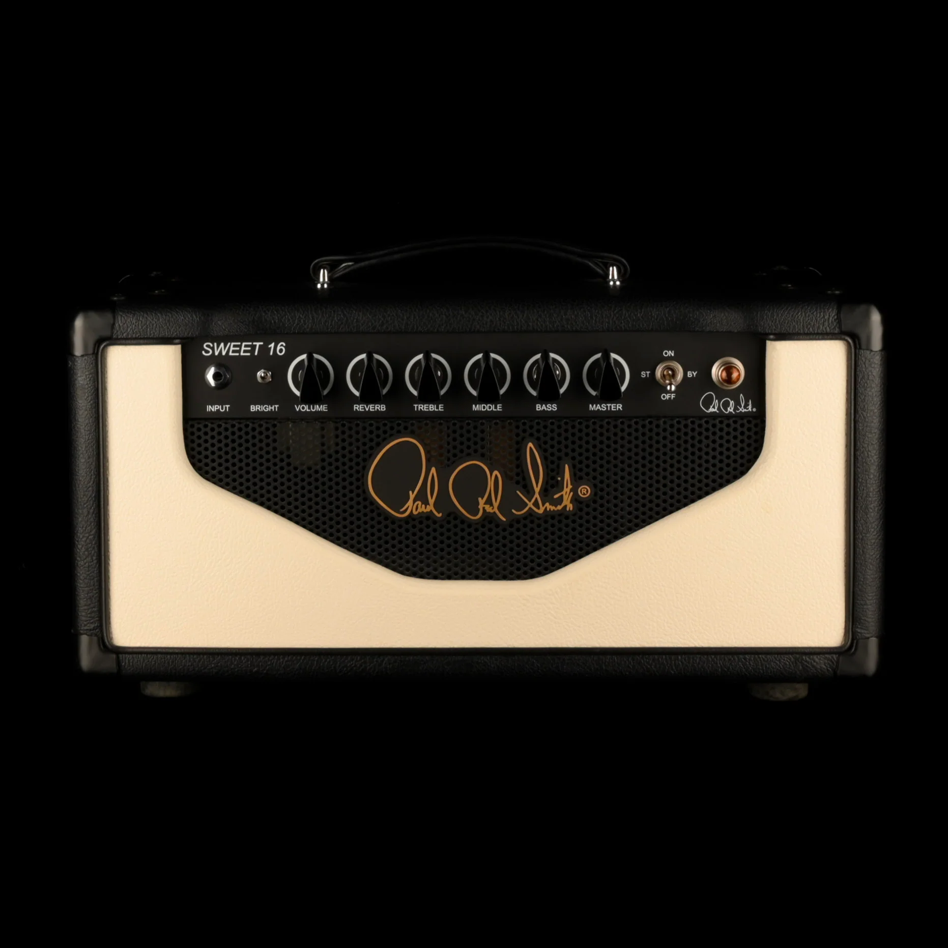Used PRS Sweet 16 16-Watt Black Guitar Amp Head & Matching PRS 112 Tux Black Guitar Amp Cabinet - Image 2