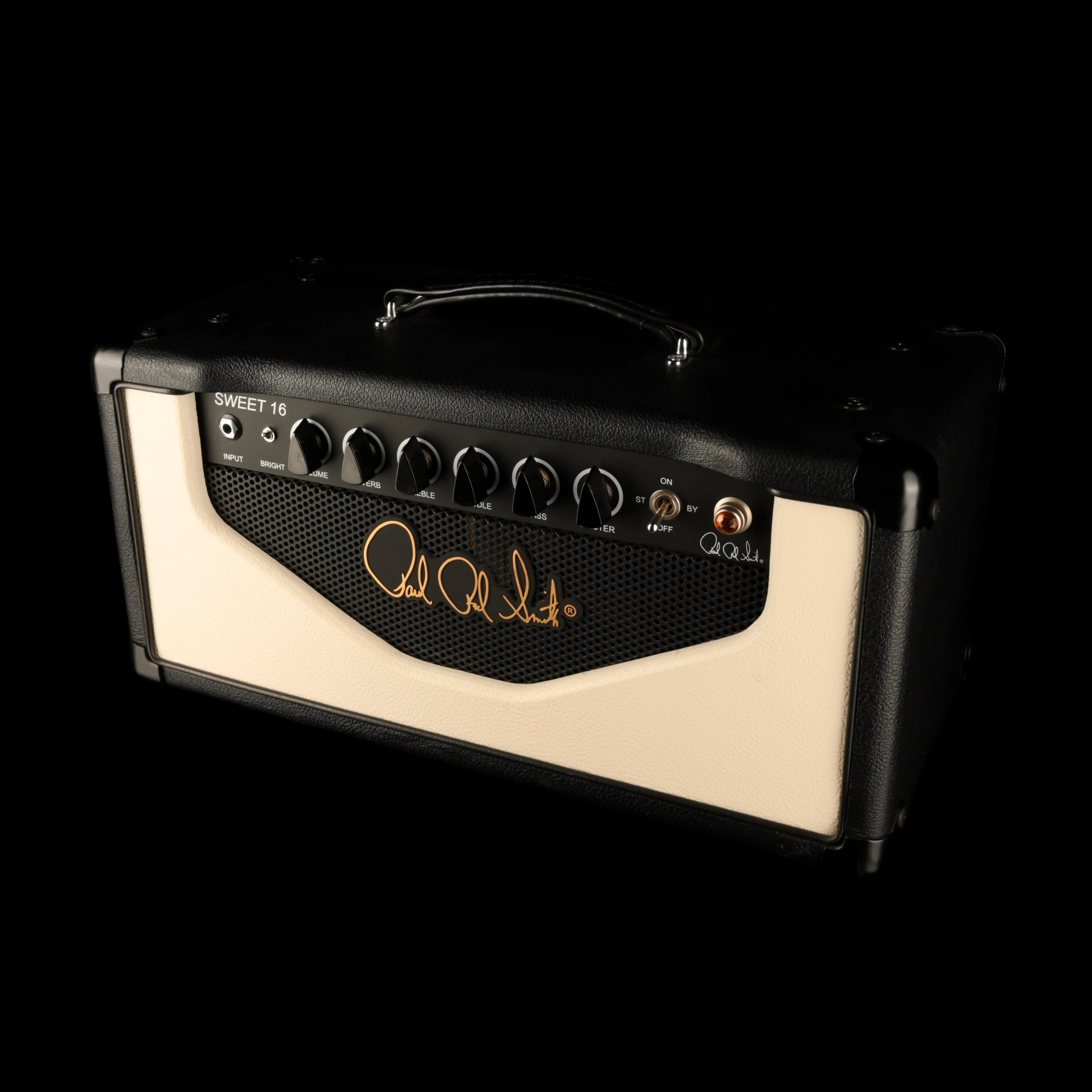 Used PRS Sweet 16 16-Watt Black Guitar Amp Head & Matching PRS 112 Tux Black Guitar Amp Cabinet - Image 3