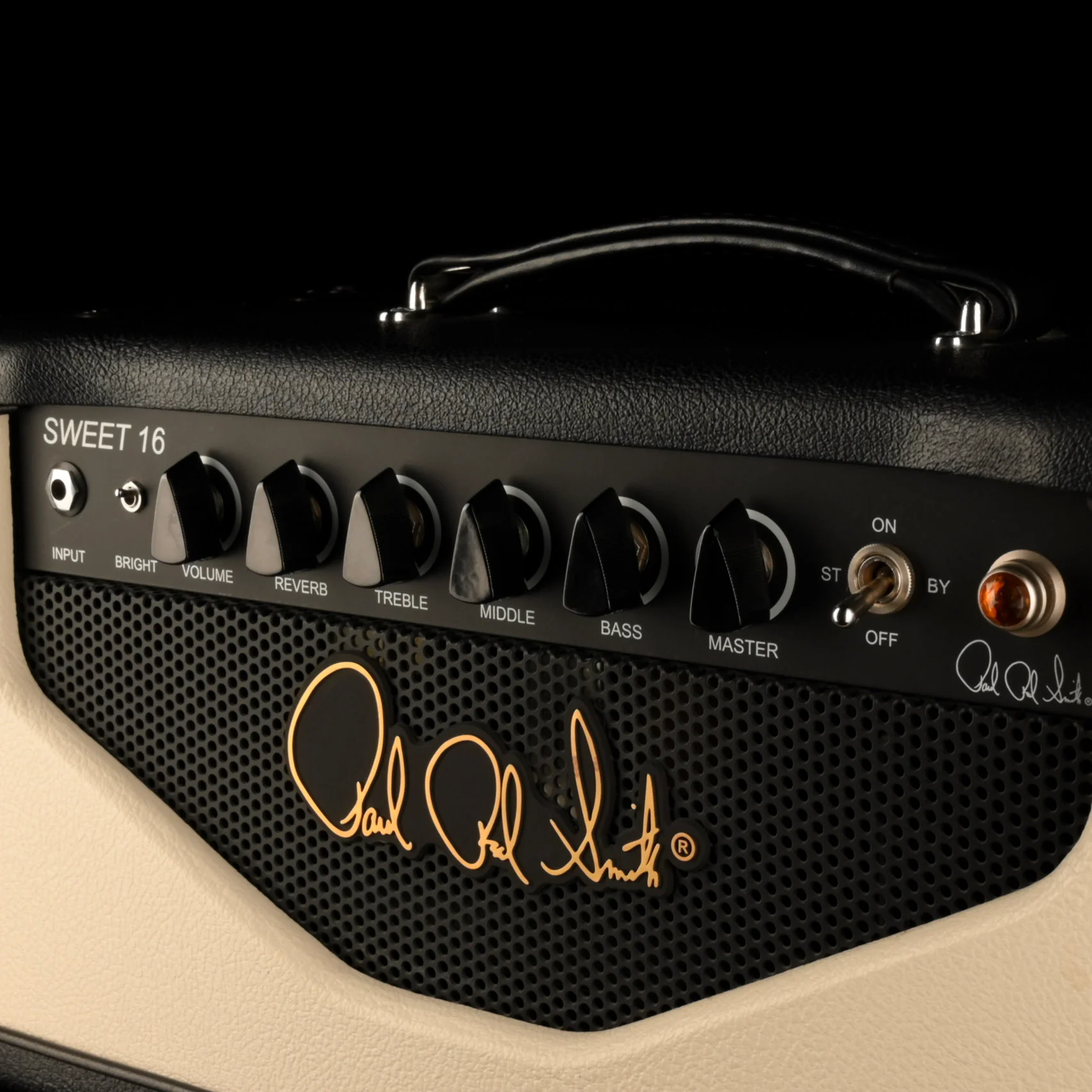Used PRS Sweet 16 16-Watt Black Guitar Amp Head & Matching PRS 112 Tux Black Guitar Amp Cabinet - Image 4