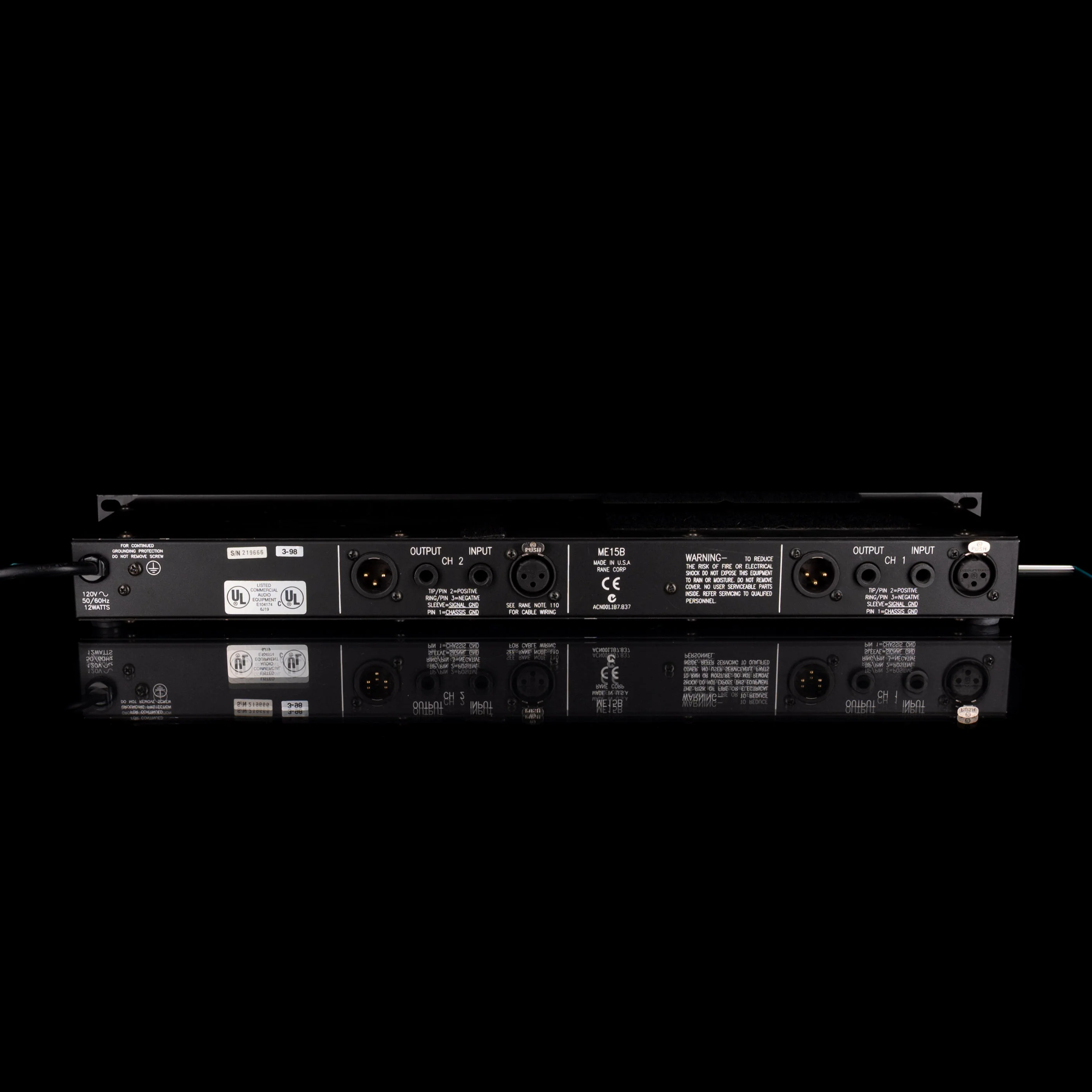 Used Rane ME15B - 2 Channel Graphic Equalizer Rackmount - Image 4