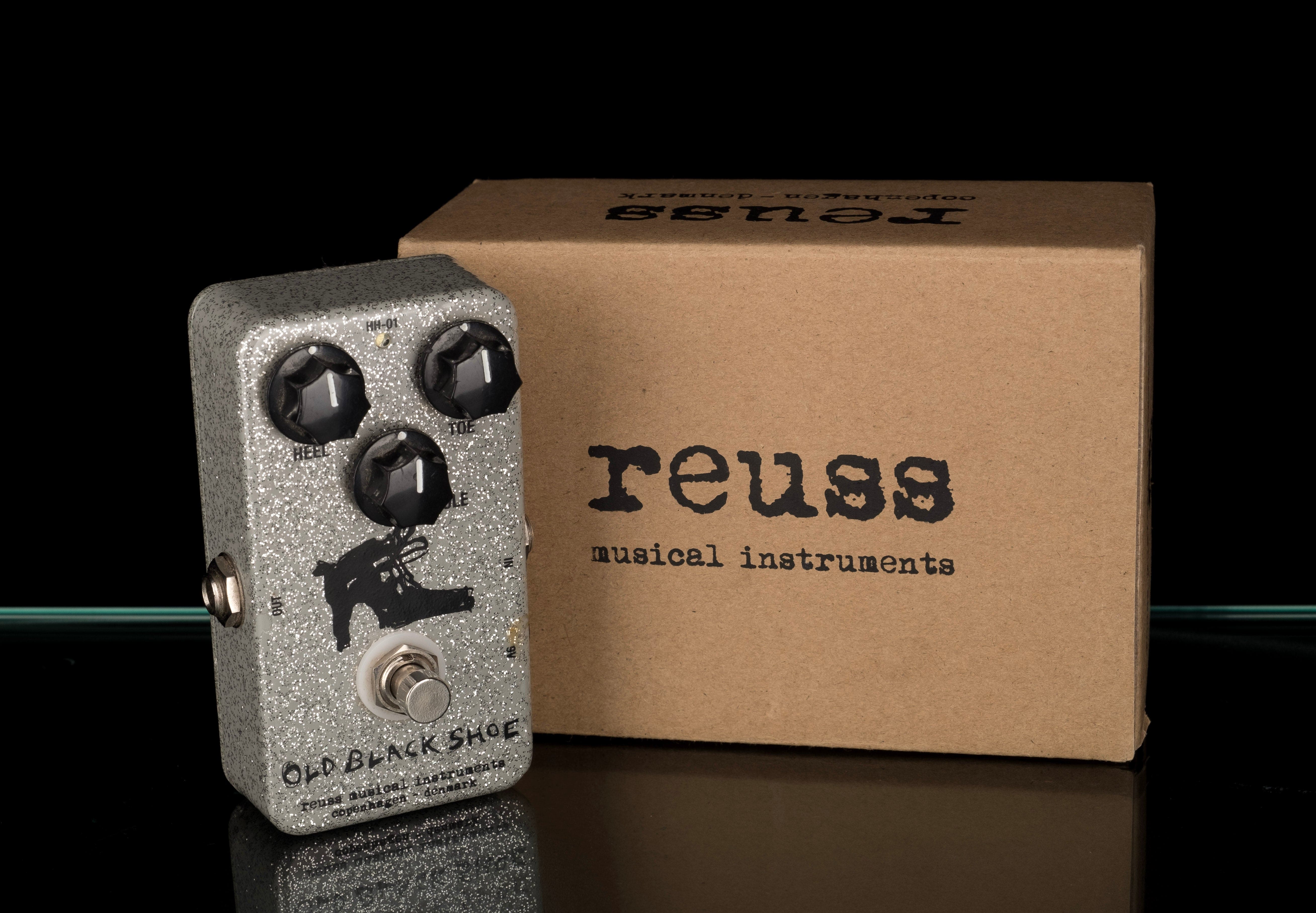 Used Reuss HH-01 Old Black Shoe Ovedrive/Distortion Guitar Effect Pedal With Box