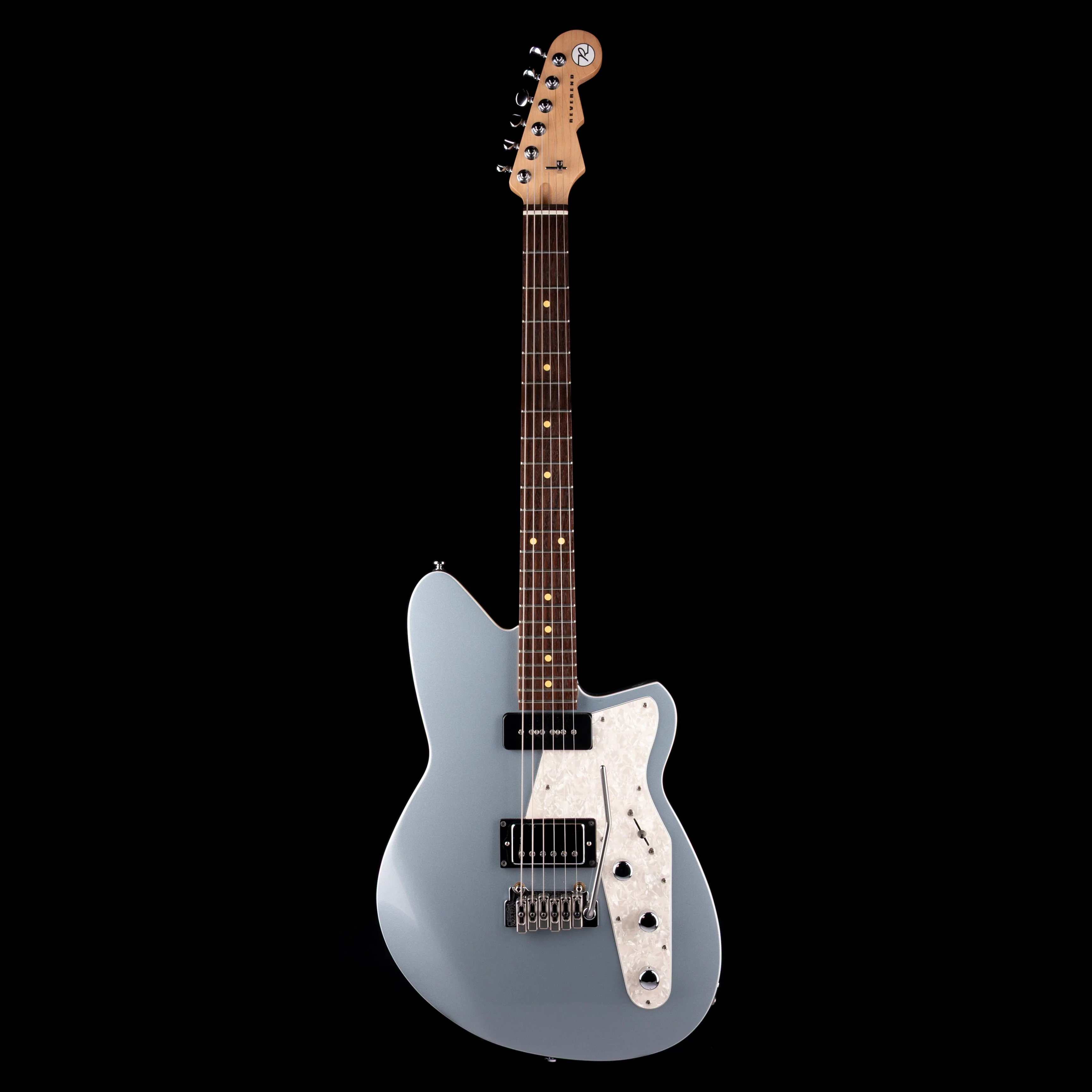 Used Reverend Double Agent W Metallic Silver Freeze with Gig Bag - Image 2