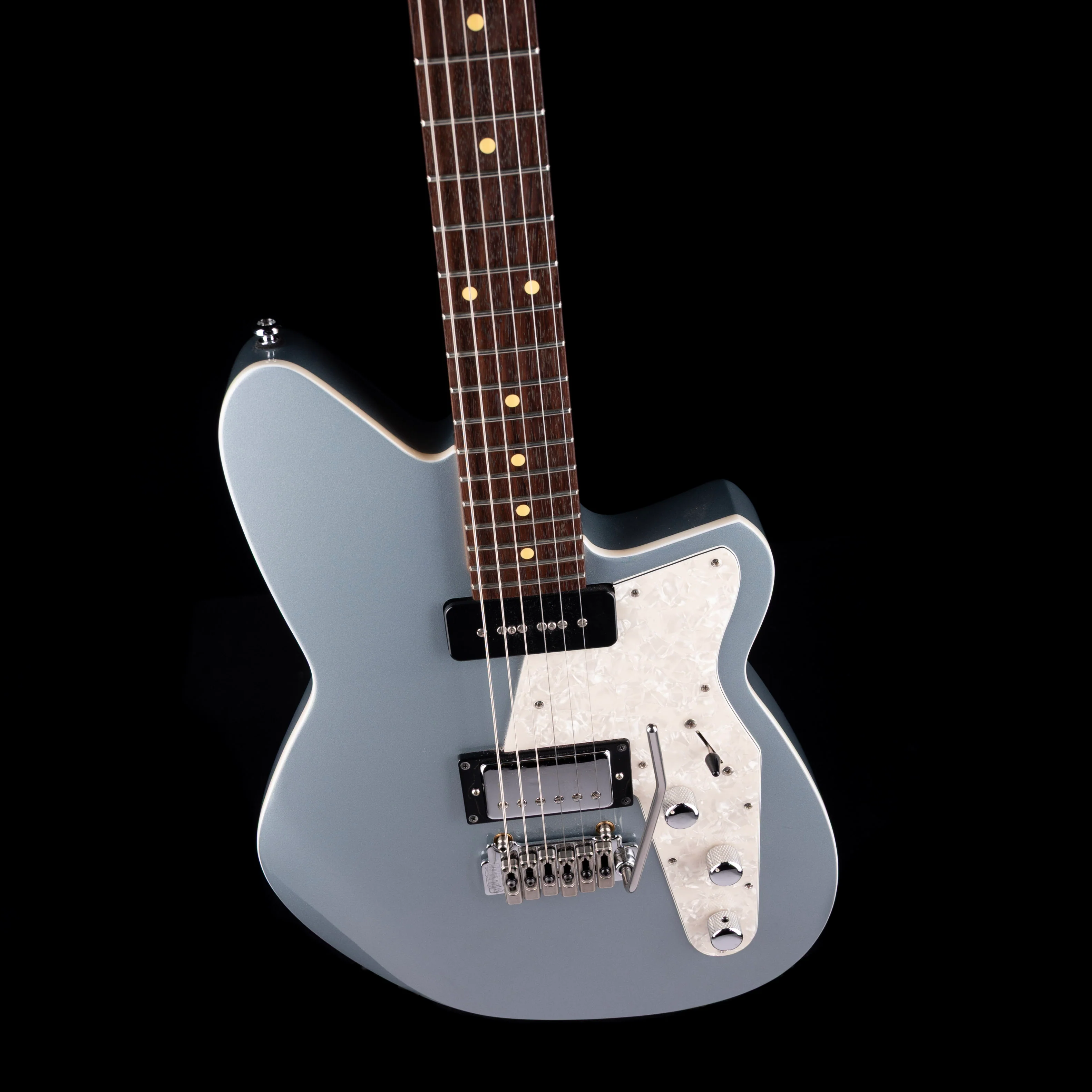 Used Reverend Double Agent W Metallic Silver Freeze with Gig Bag - Image 3