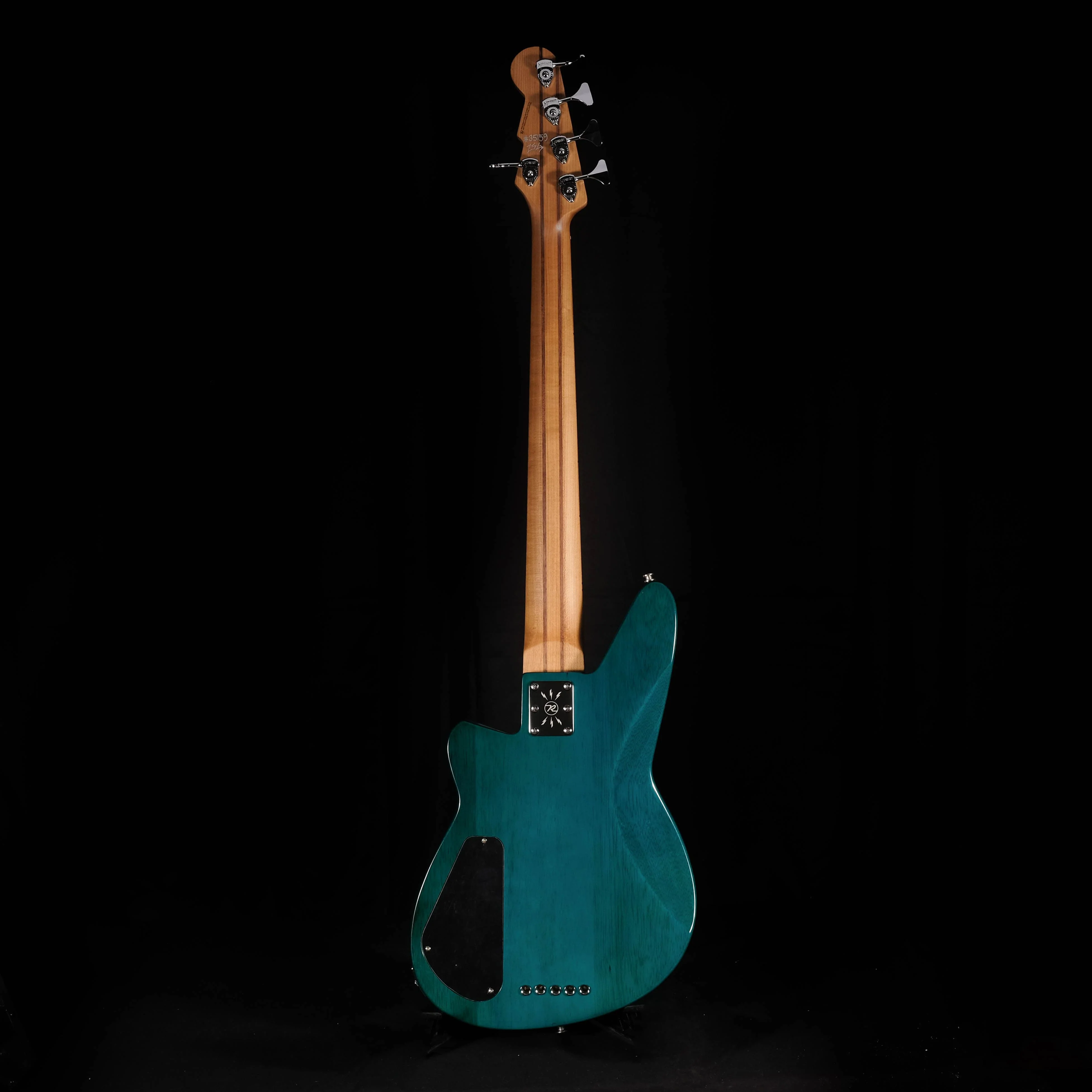 Used Reverend Mercalli 5FM 5 String Electric Bass Guitar Turquoise Flame Maple - Image 7
