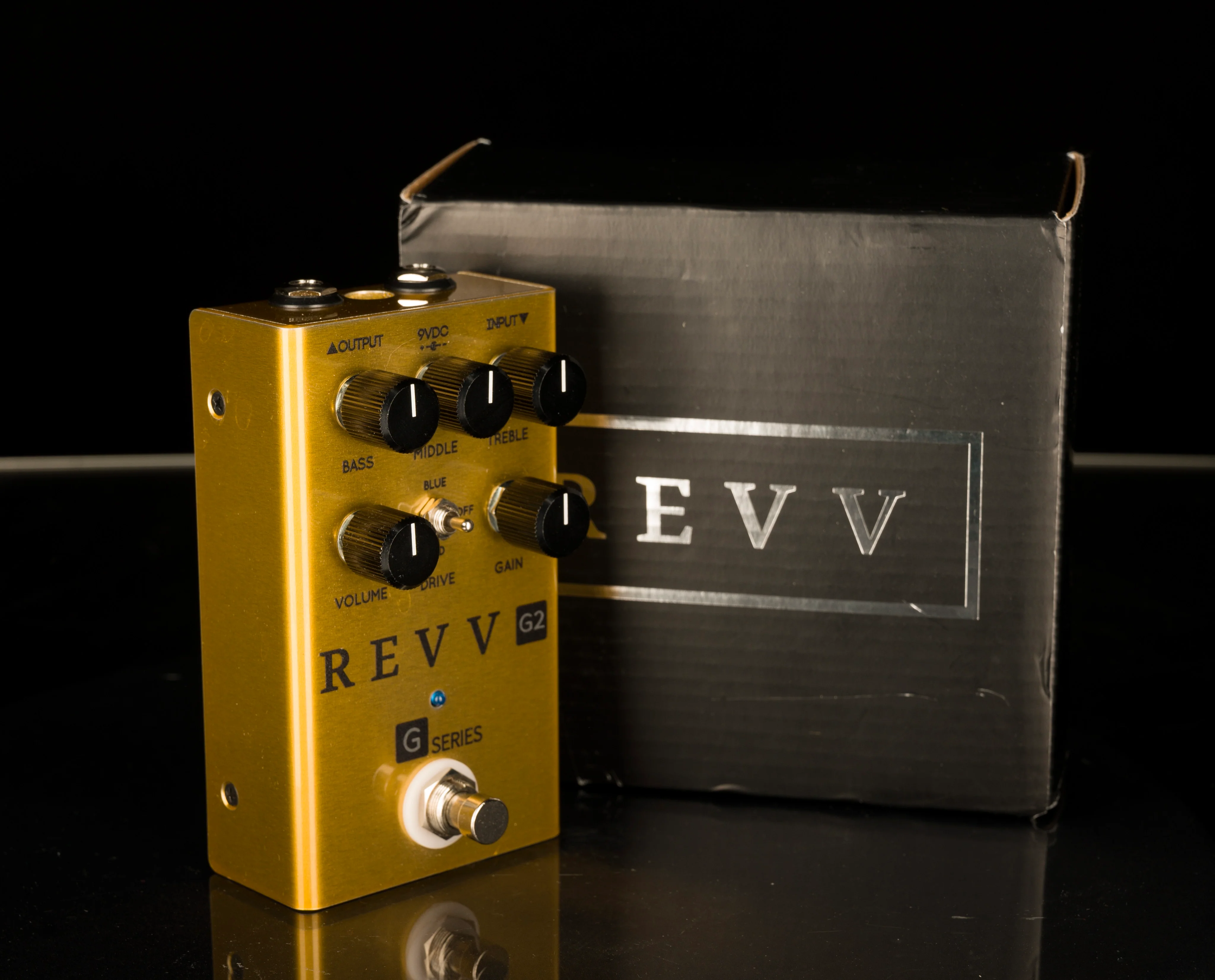 Used Revv G-Series G2 Gold Edition Overdrive Pedal With Box