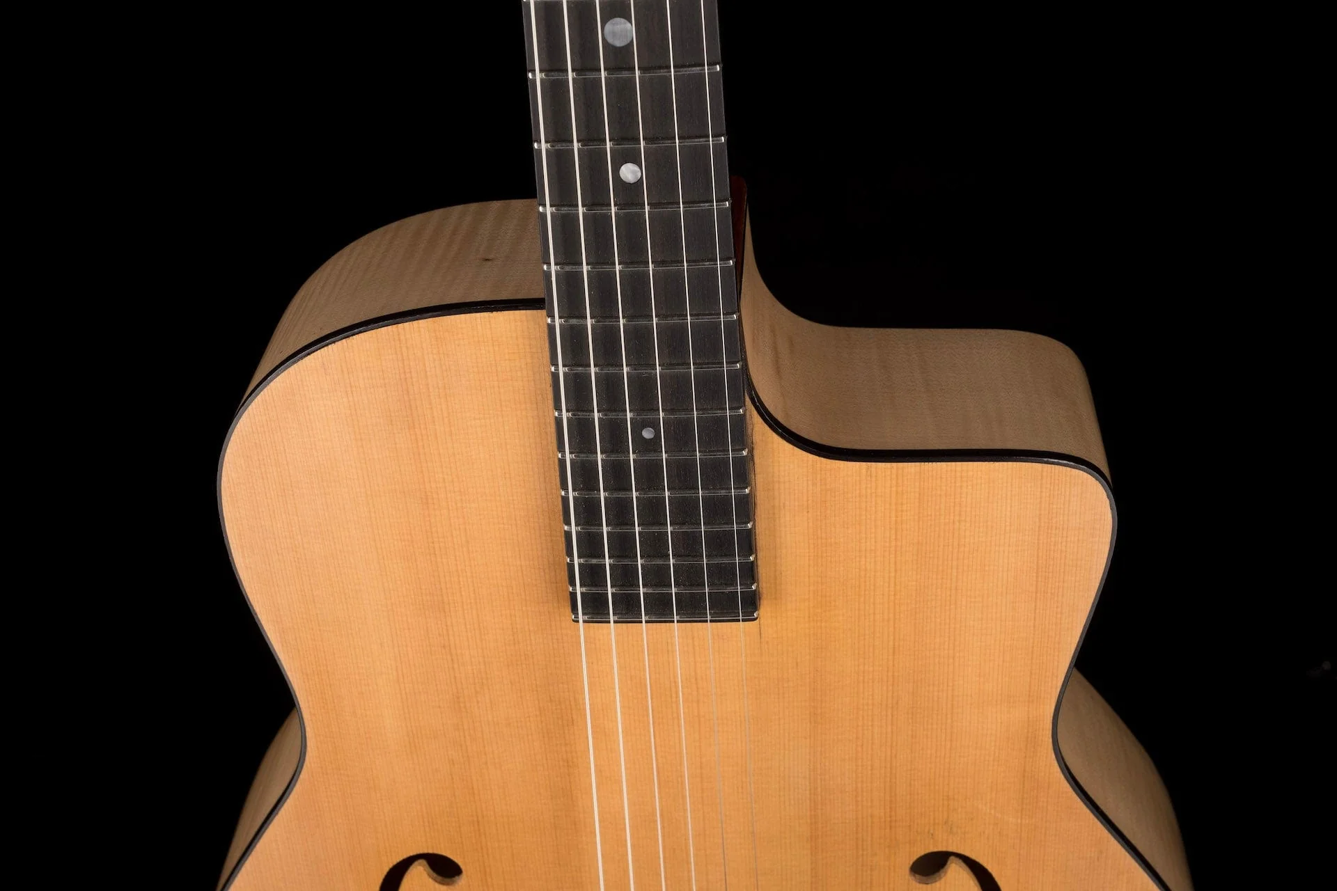 Used Riccardo Mordeglia Manouche FM Model Gypsy Guitar Natural - Image 3