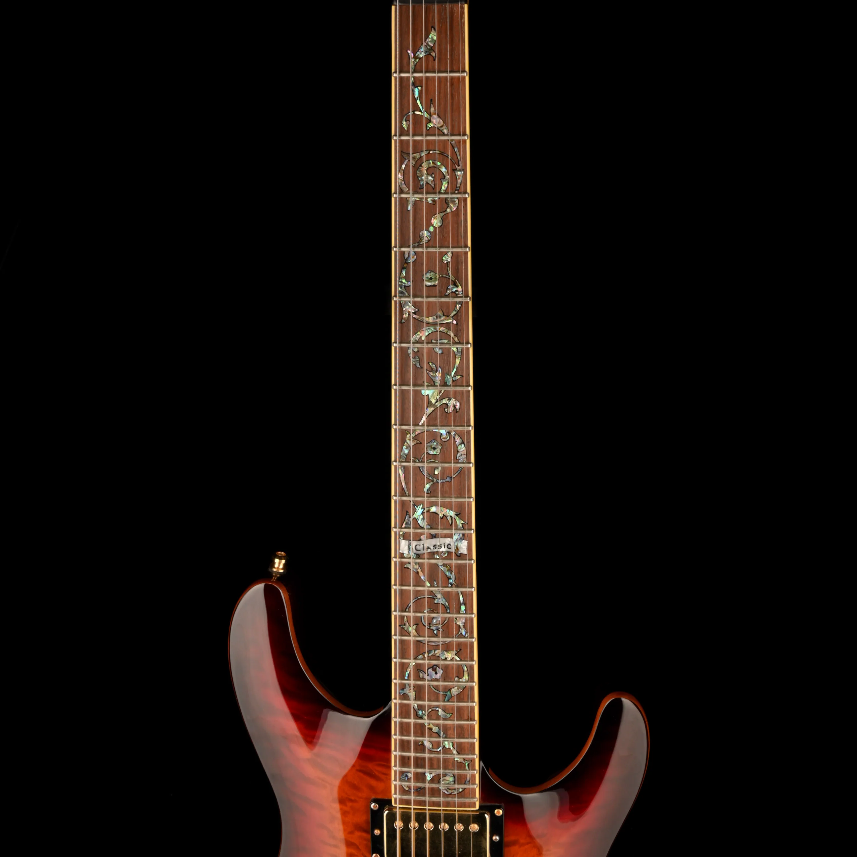 Used Schecter C-1 Classic Antique Amber Electric Guitar With Gig Bag - Image 8