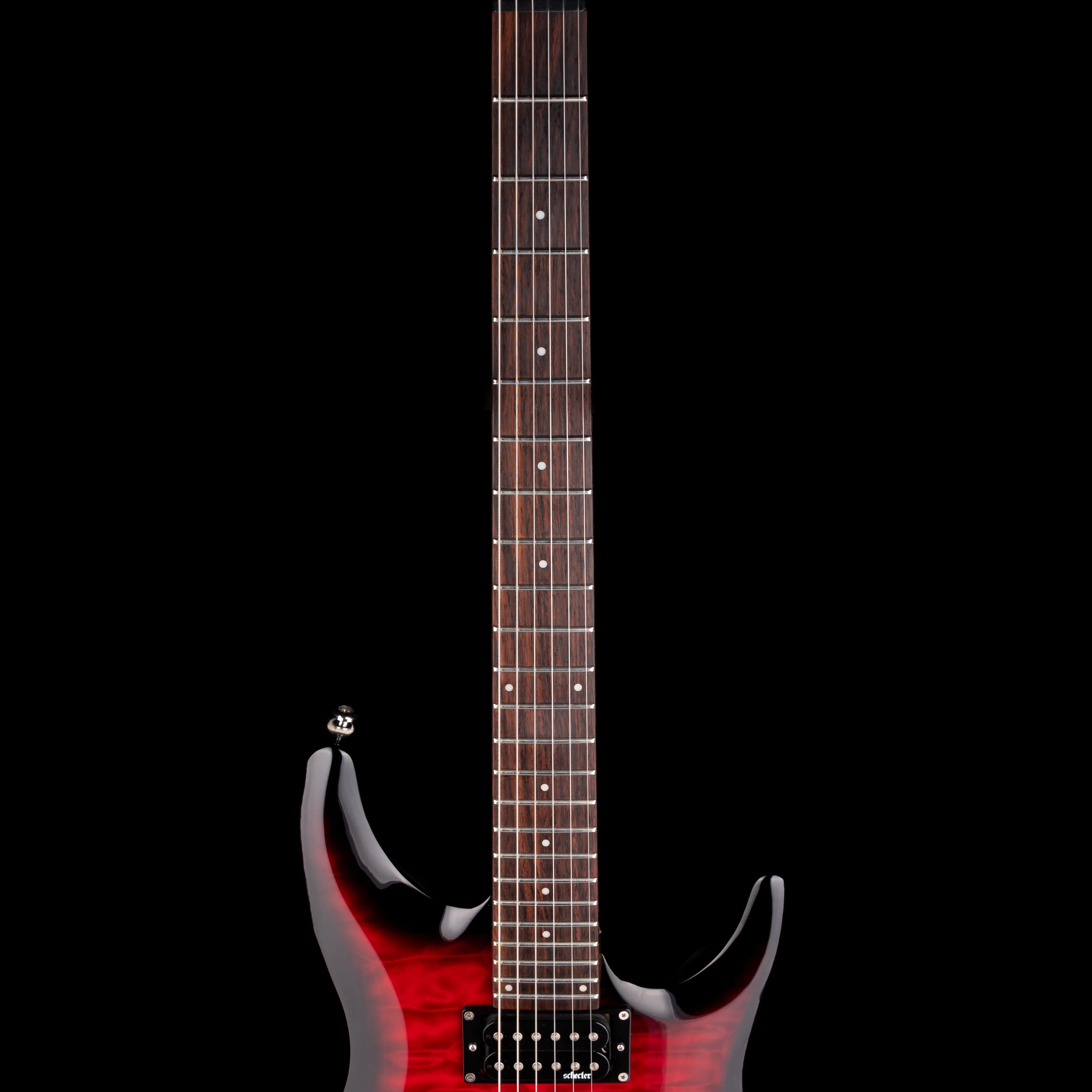 Used Schecter C-6 Plus Cherry Burst Electric Guitar - Image 7