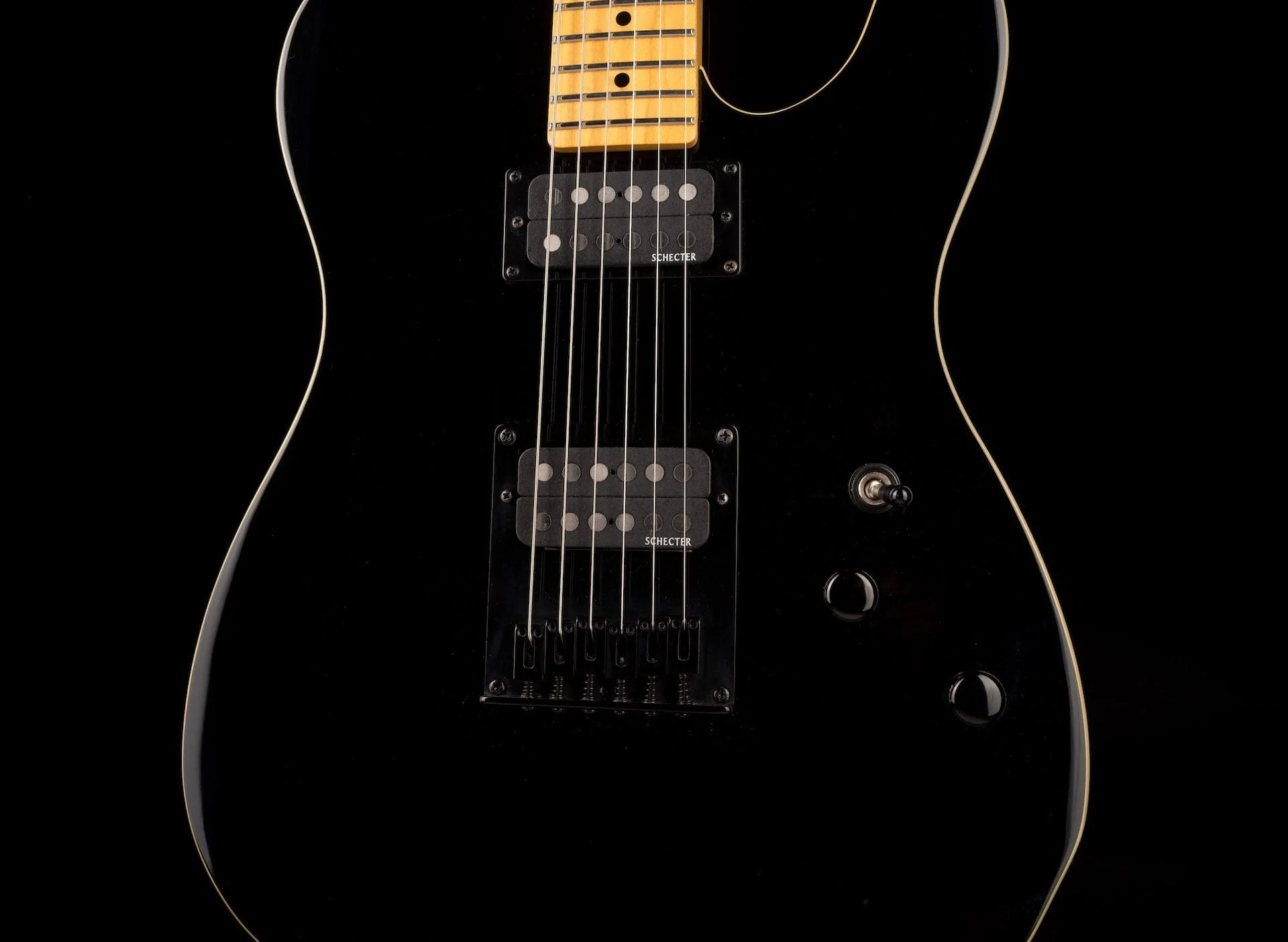 Used Schecter Pete Townshend PT Maple Fingerboard Black - Image 6