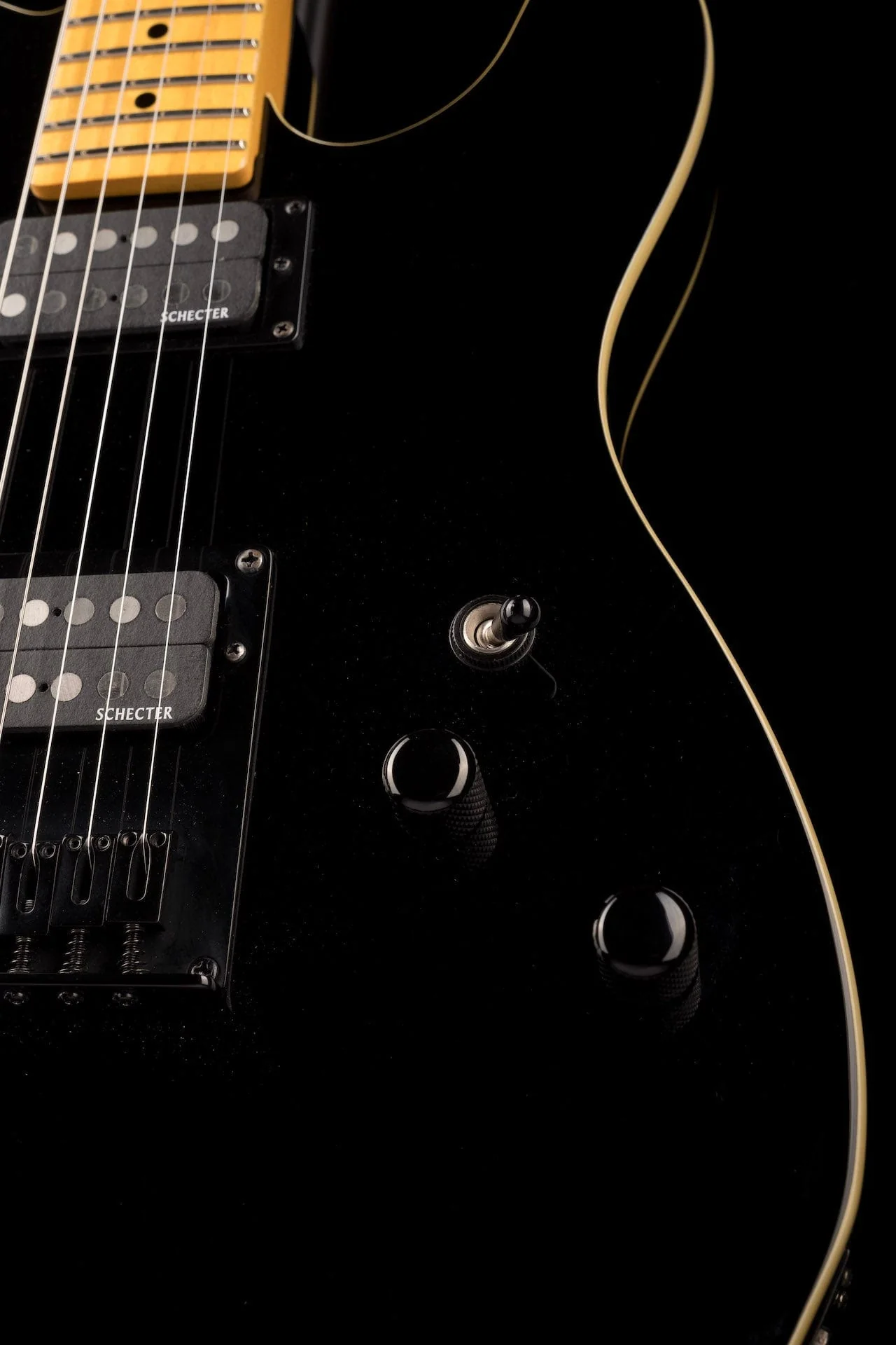 Used Schecter Pete Townshend PT Maple Fingerboard Black - Image 8
