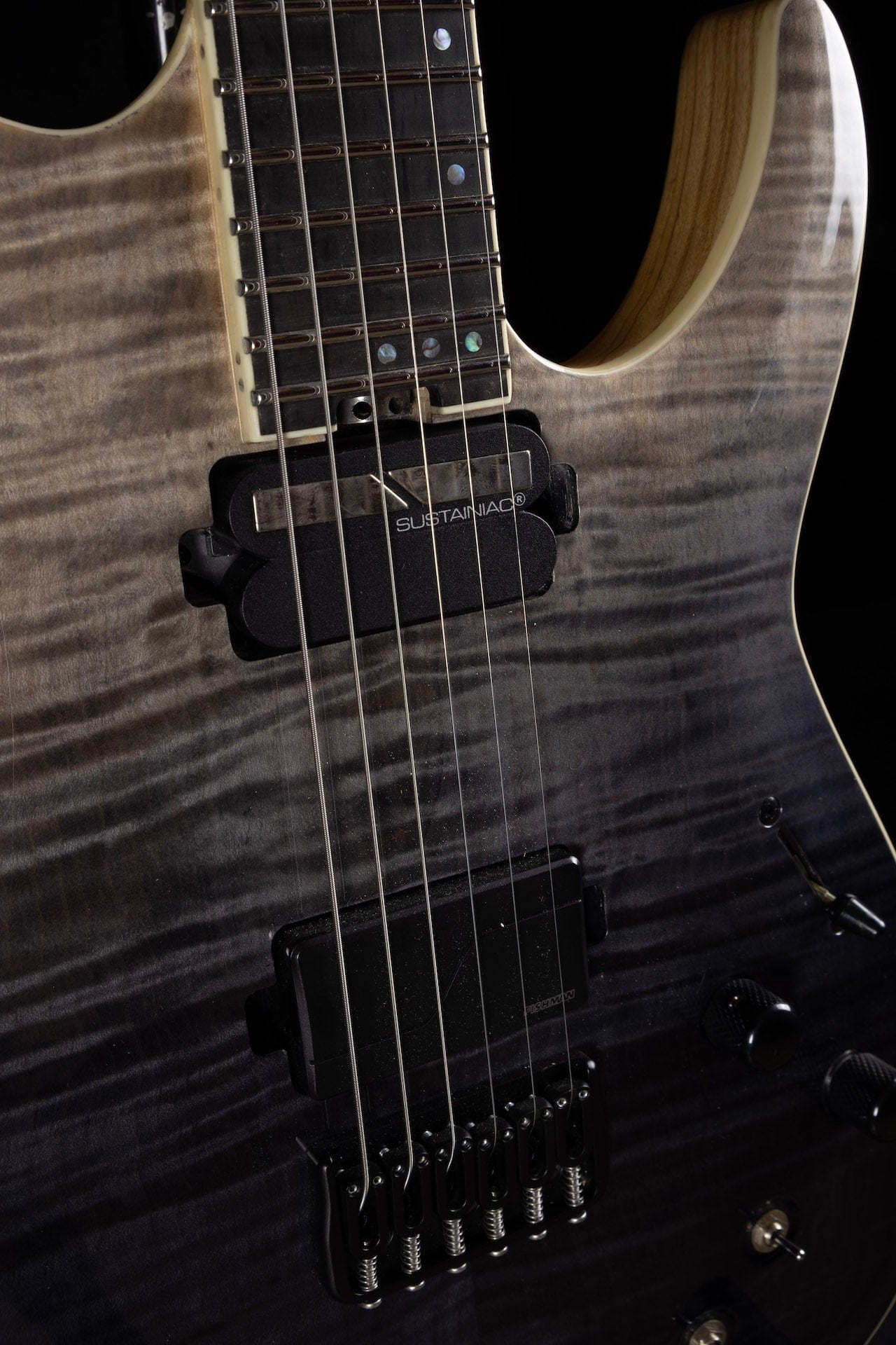 Used Schecter Prototype C-1 SLS Elite Black Fade Burst w/ OHSC - Image 4