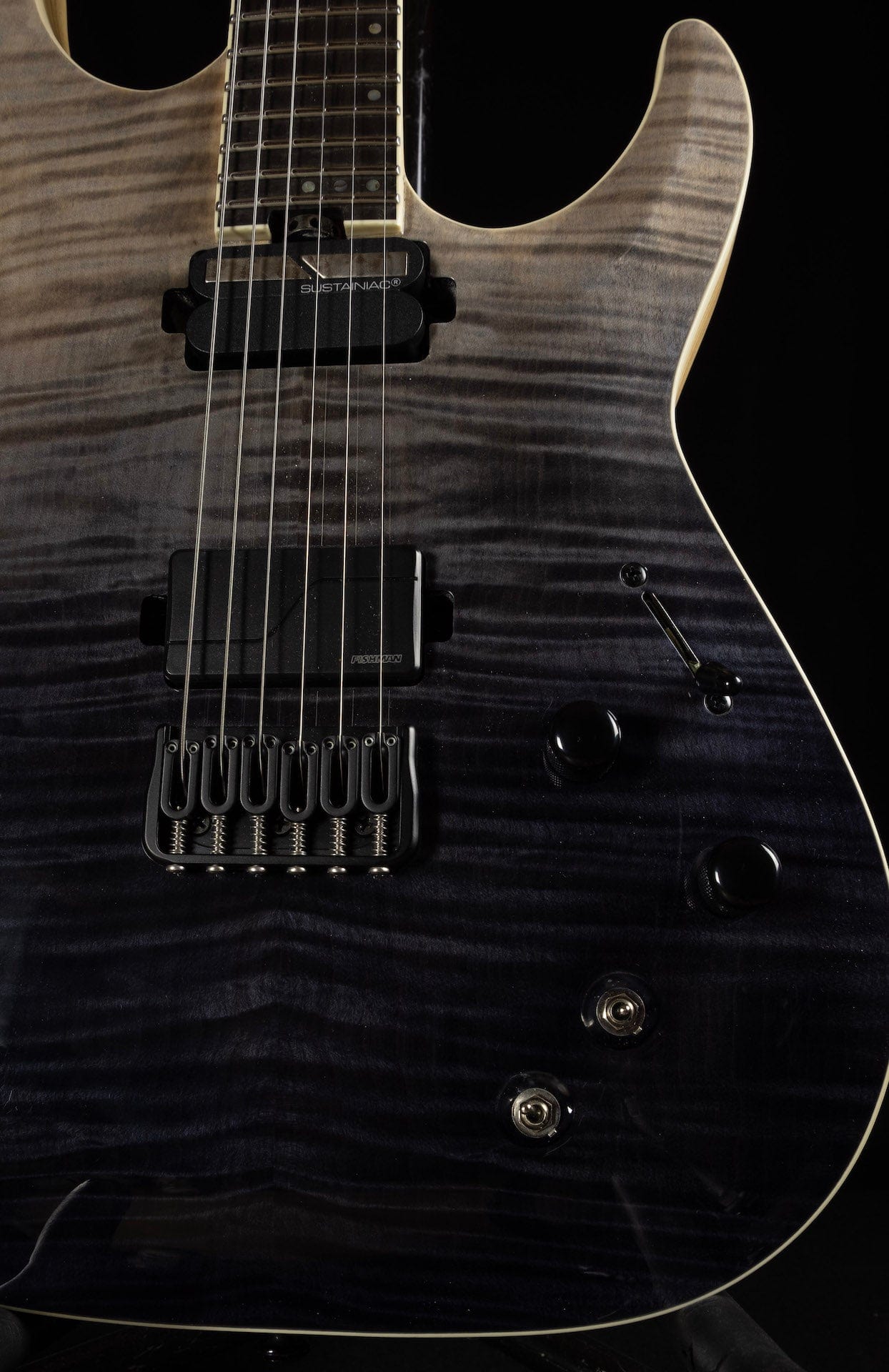 Used Schecter Prototype C-1 SLS Elite Black Fade Burst w/ OHSC - Image 5