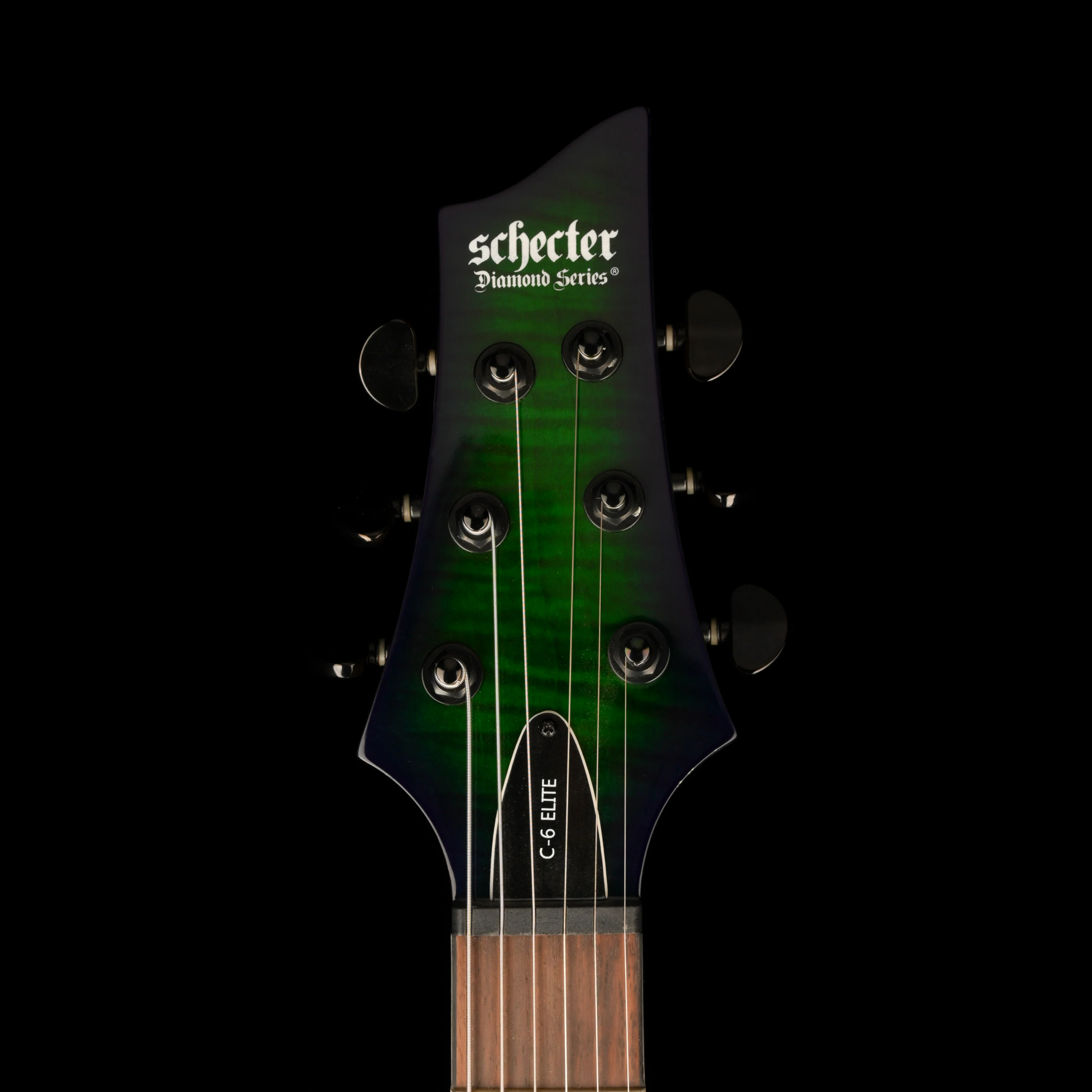 Used Schecter Elite C-6 Aqua Burst Electric Guitar With Gig Bag - Image 13