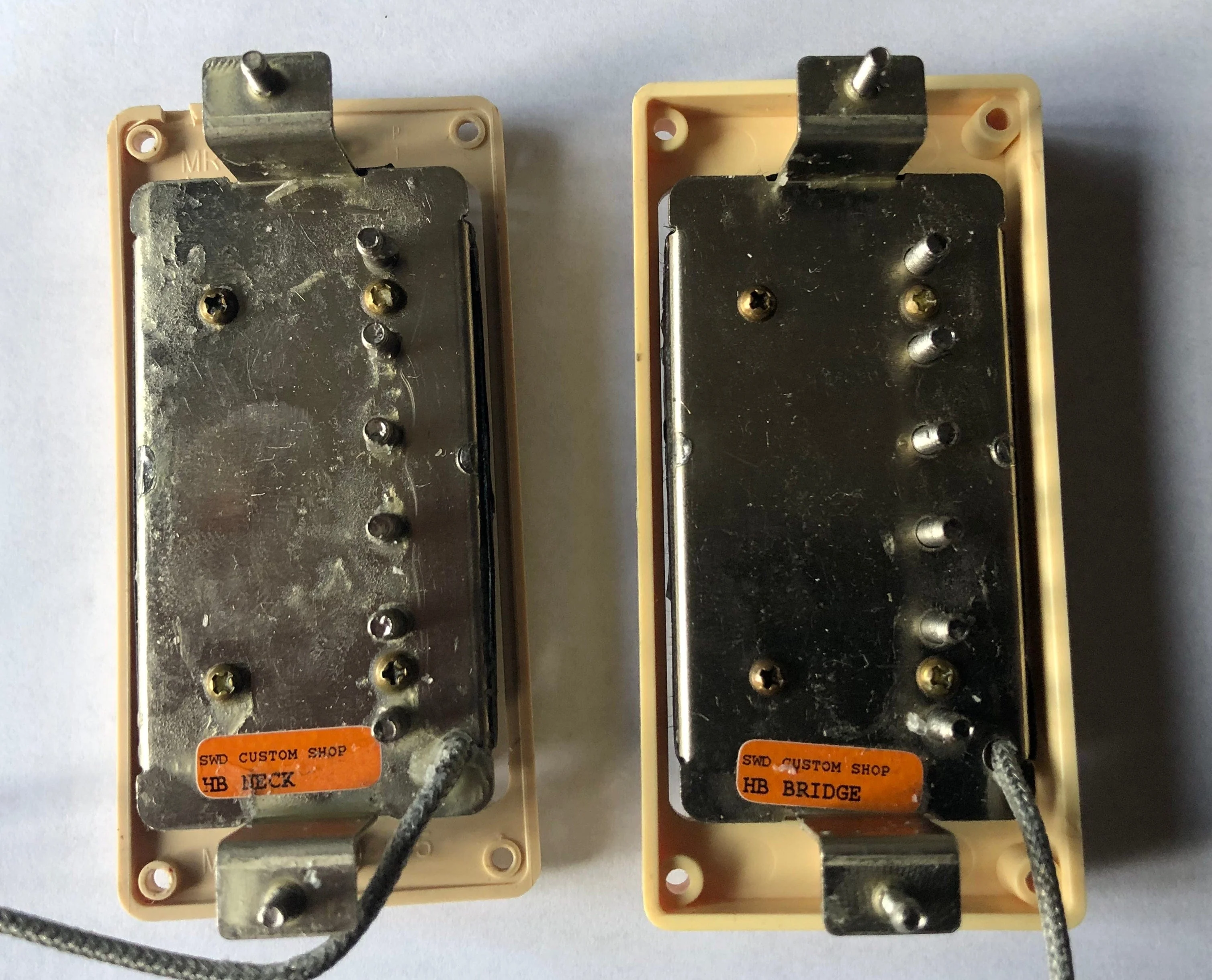 Used Seymour Duncan Custom Shop Humbucker Pickups Set Double Cream - Image 4