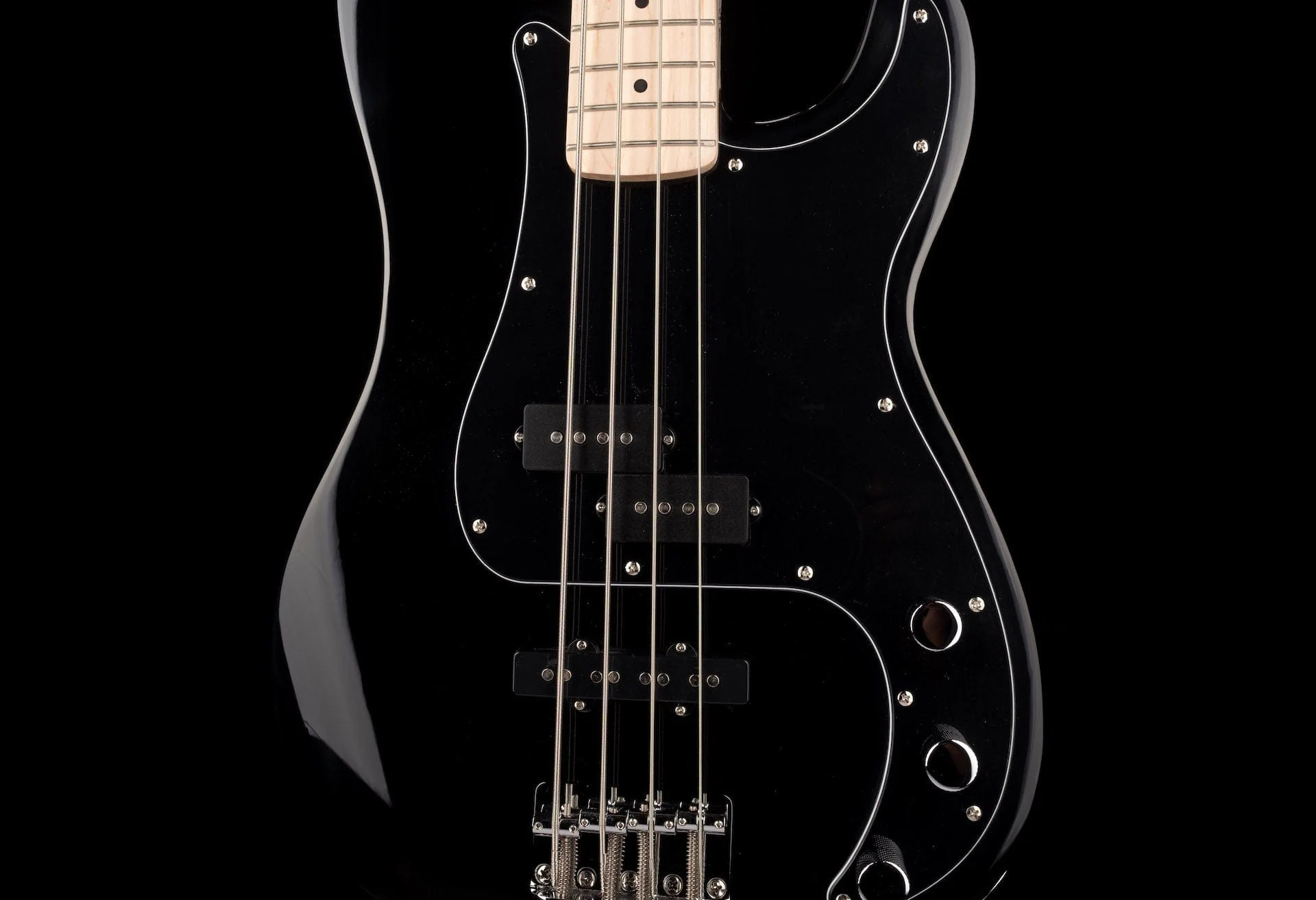 Used Squier Affinity PJ Bass Black with Gig Bag - Image 6