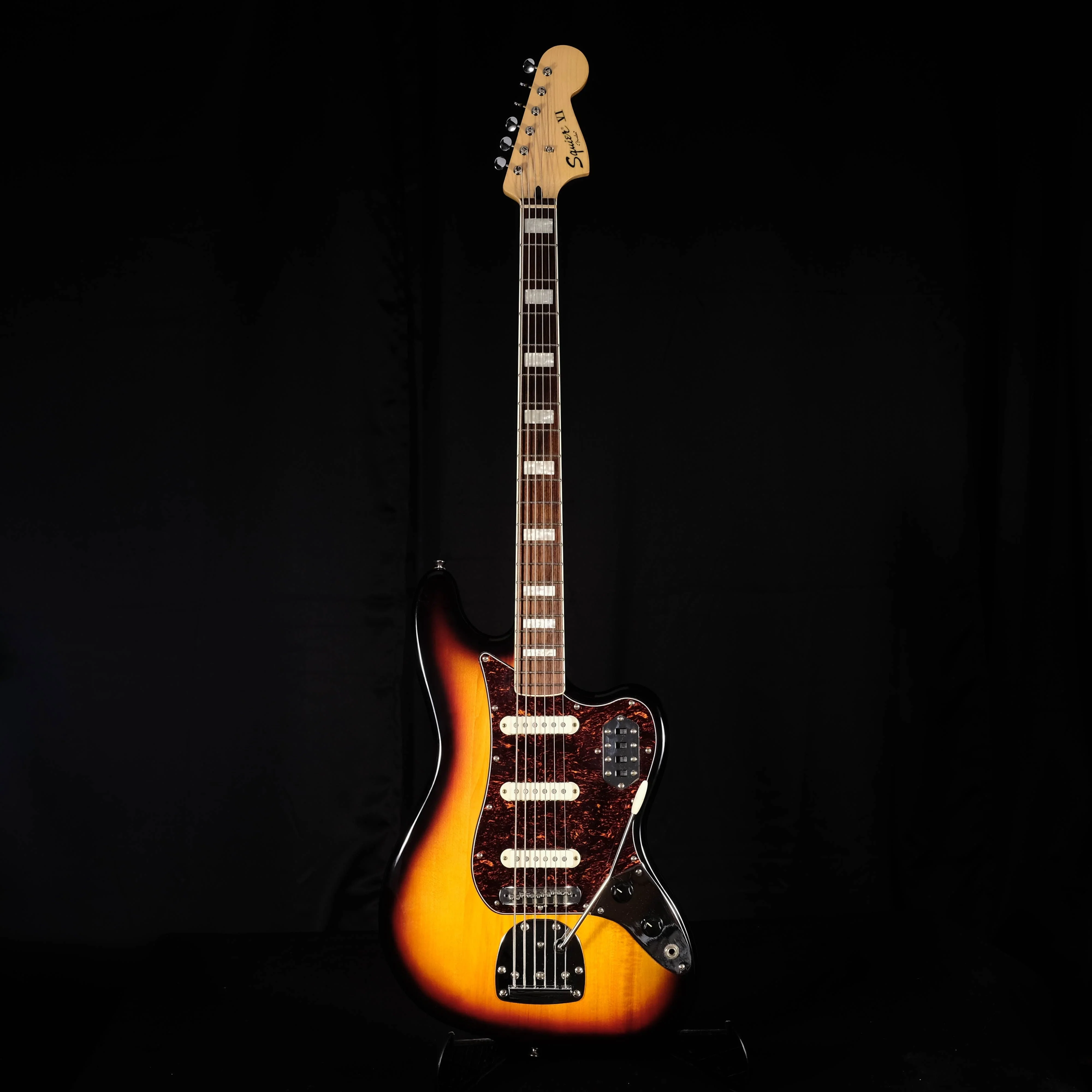 Used Fender Squier Vintage Modified Bass VI - 3-color Sunburst w/ Bag - Image 2