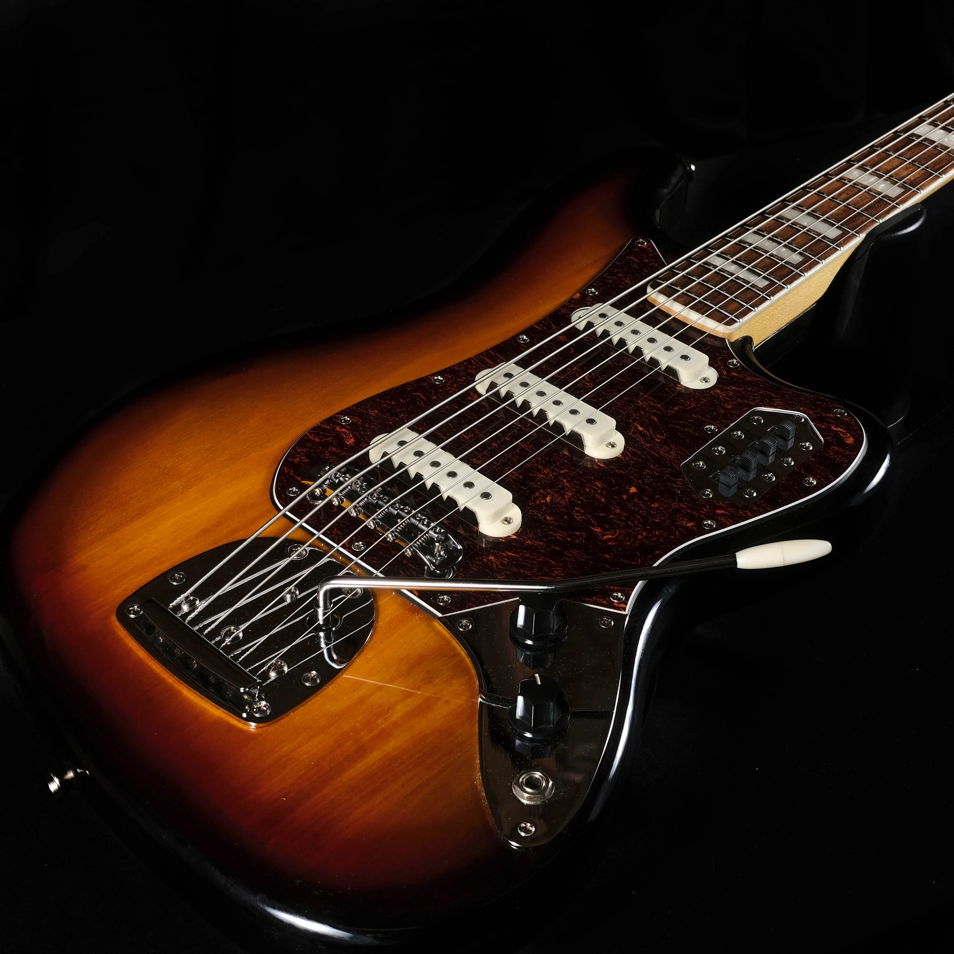 Used Fender Squier Vintage Modified Bass VI - 3-color Sunburst w/ Bag - Image 4