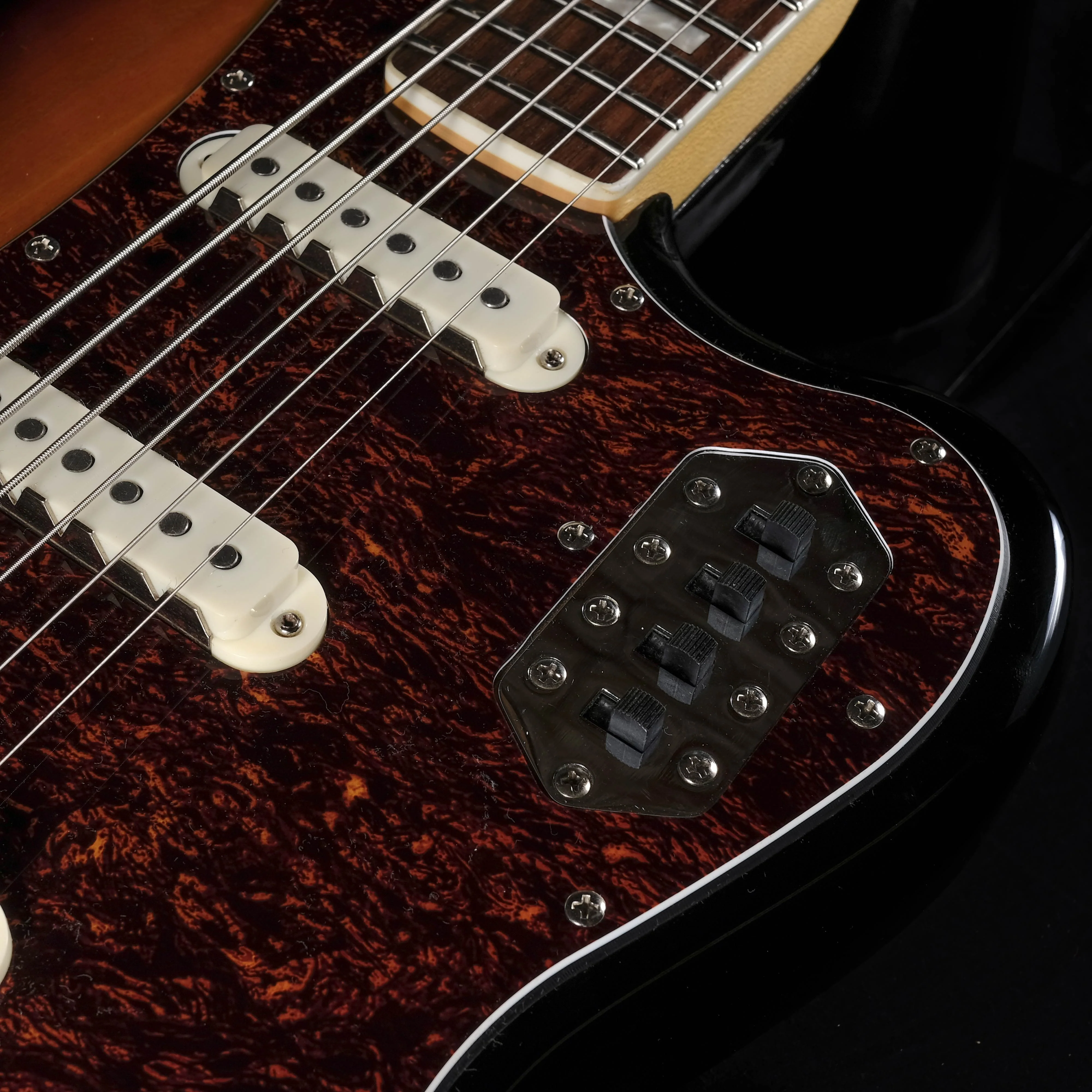 Used Fender Squier Vintage Modified Bass VI - 3-color Sunburst w/ Bag - Image 5