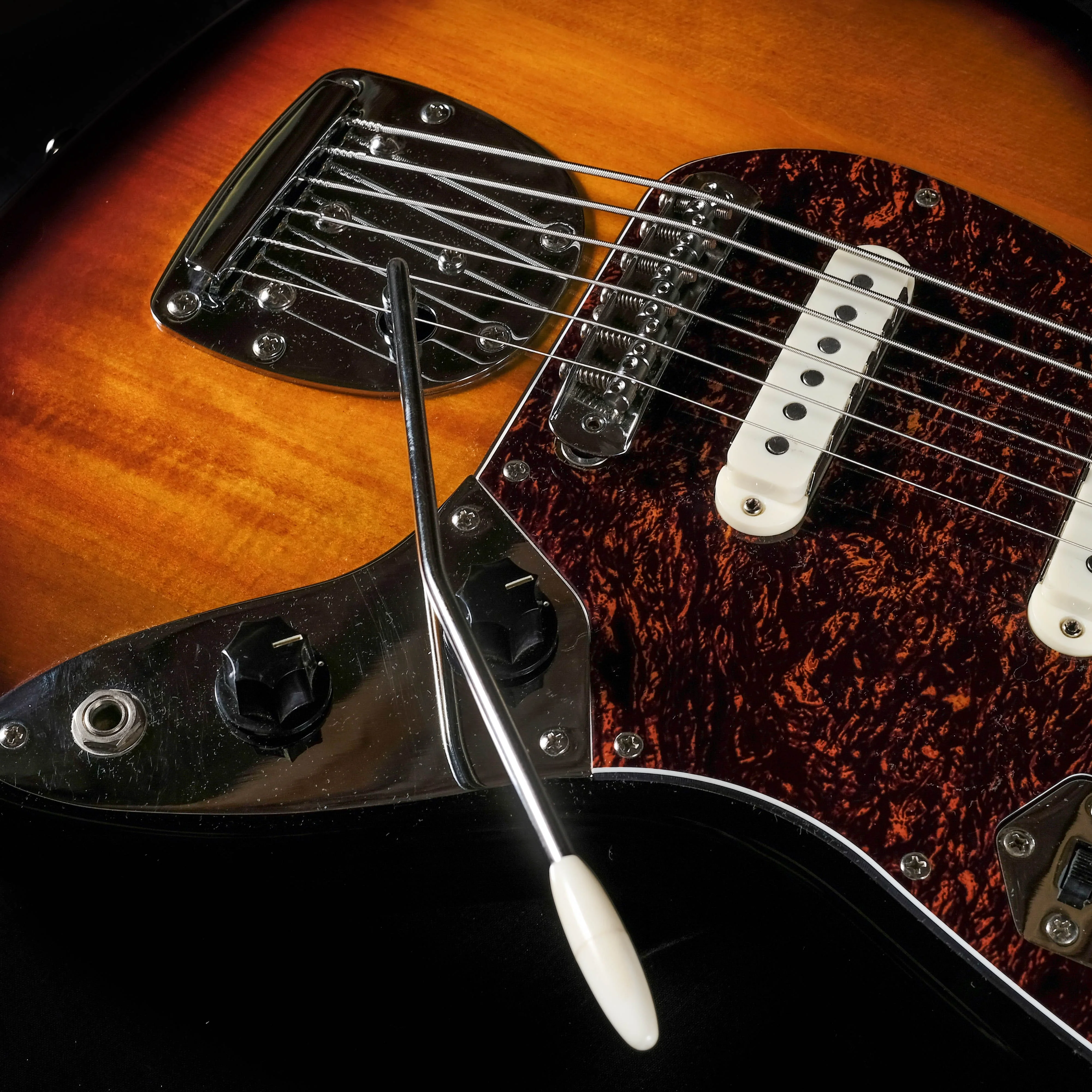 Used Fender Squier Vintage Modified Bass VI - 3-color Sunburst w/ Bag - Image 6