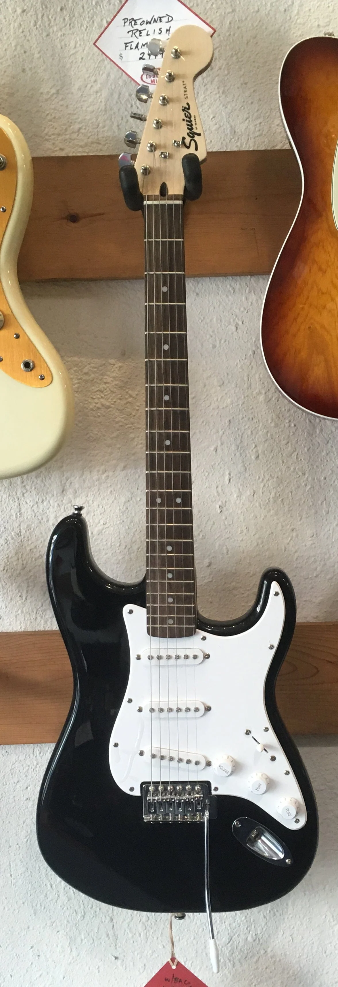 Used Squier Bullet Stratocaster Black Electric Guitar