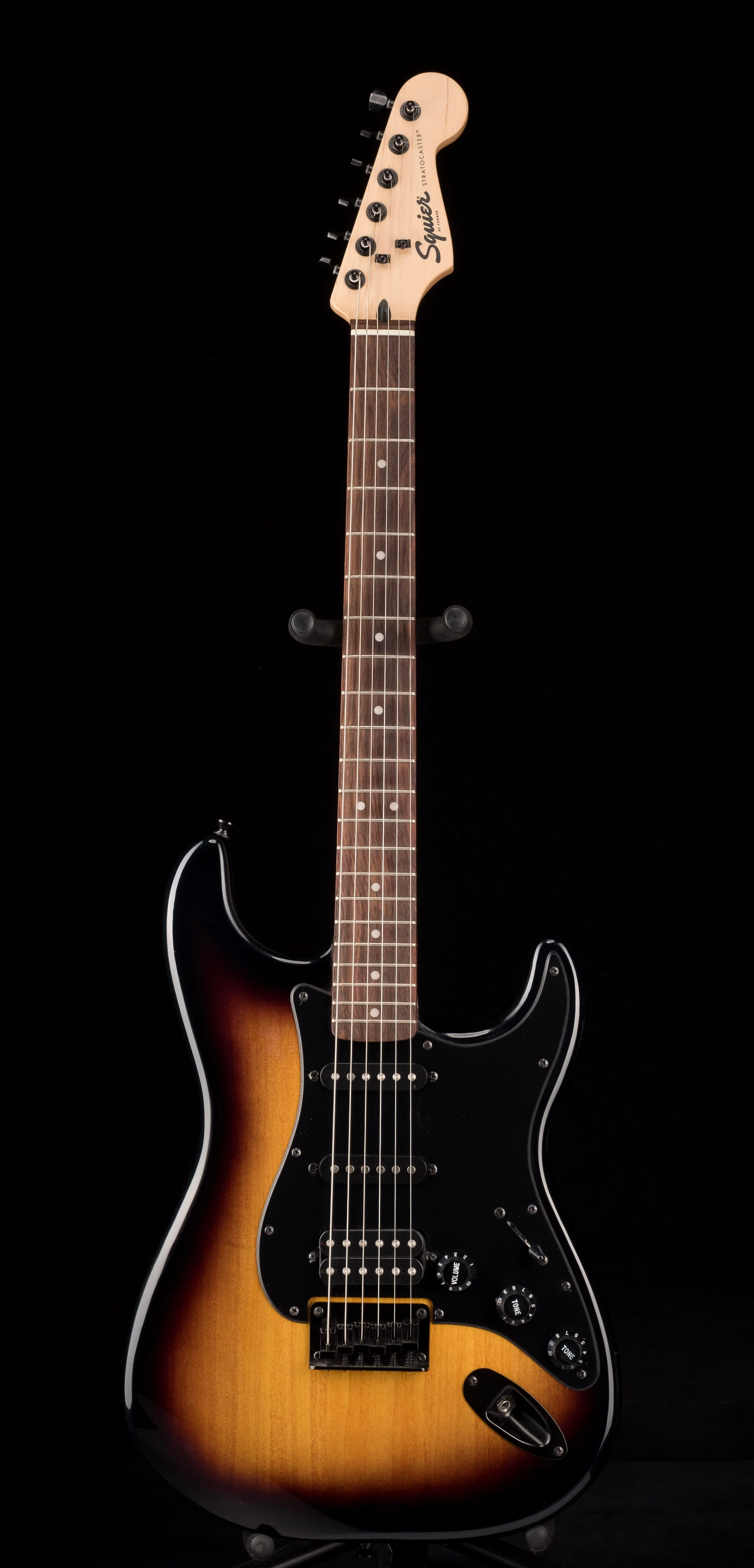Used Squier Bullet Stratocaster HSS Hardtail 2-Tone Sunburst Electric Guitar - Image 2