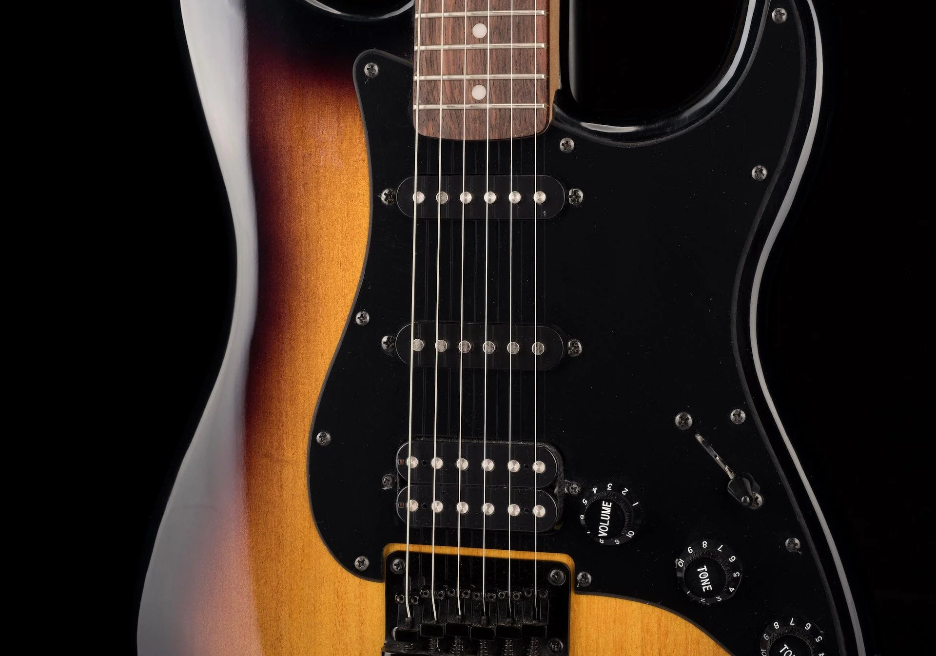 Used Squier Bullet Stratocaster HSS Hardtail 2-Tone Sunburst Electric Guitar - Image 9