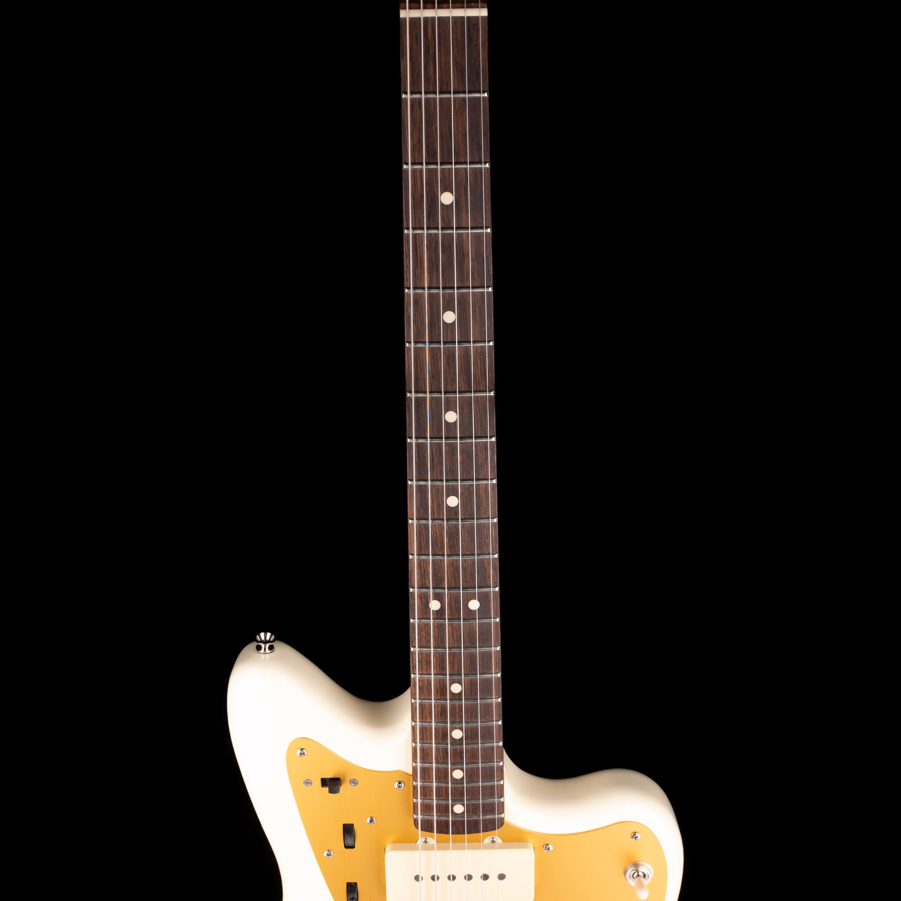 Used Squier J Mascis Jazzmaster Vintage White Electric Guitar With Upgrades And Gig Bag - Image 7