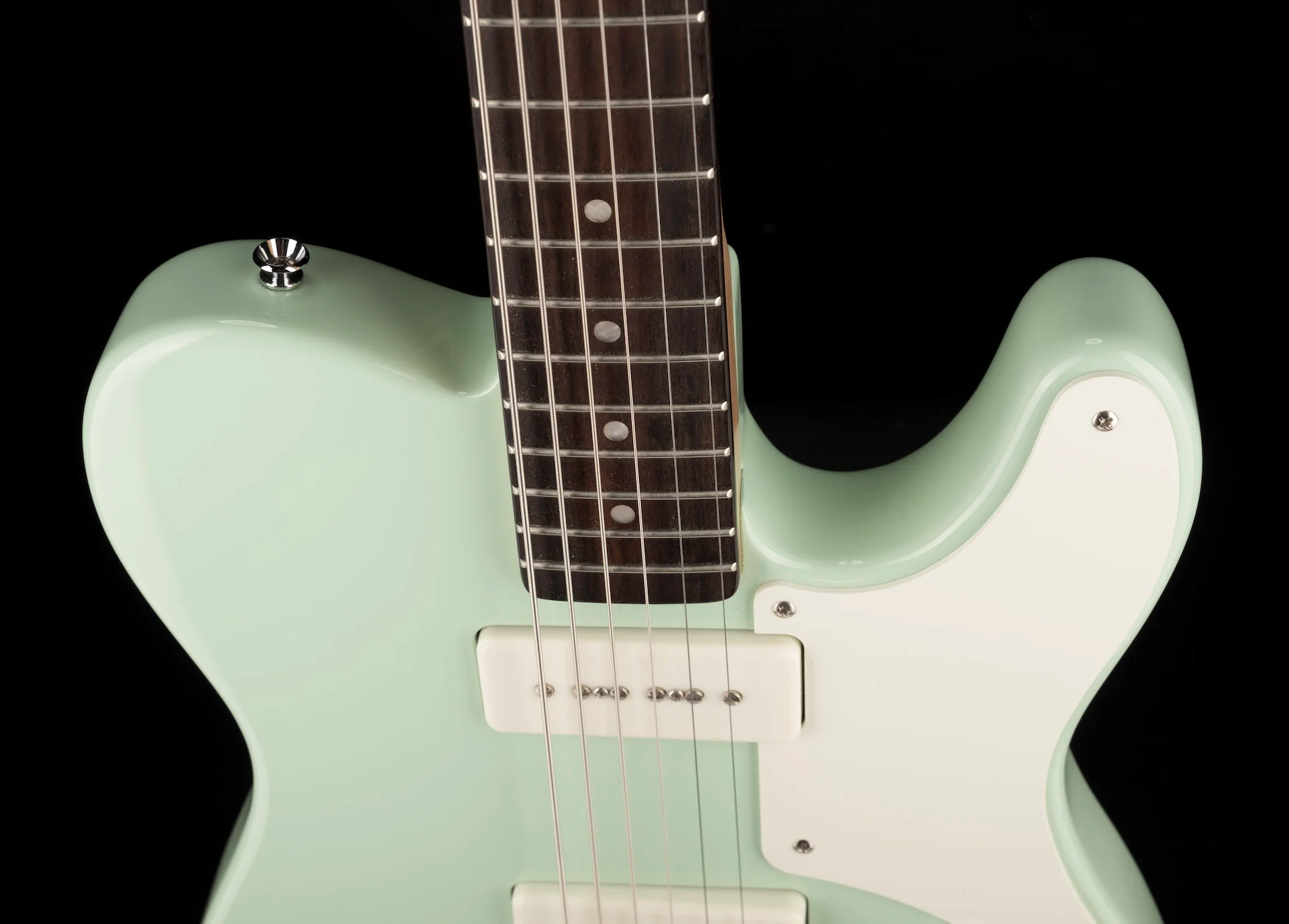 Used Squier Paranormal Baritone Cabronita Telecaster Surf Green - Image 3