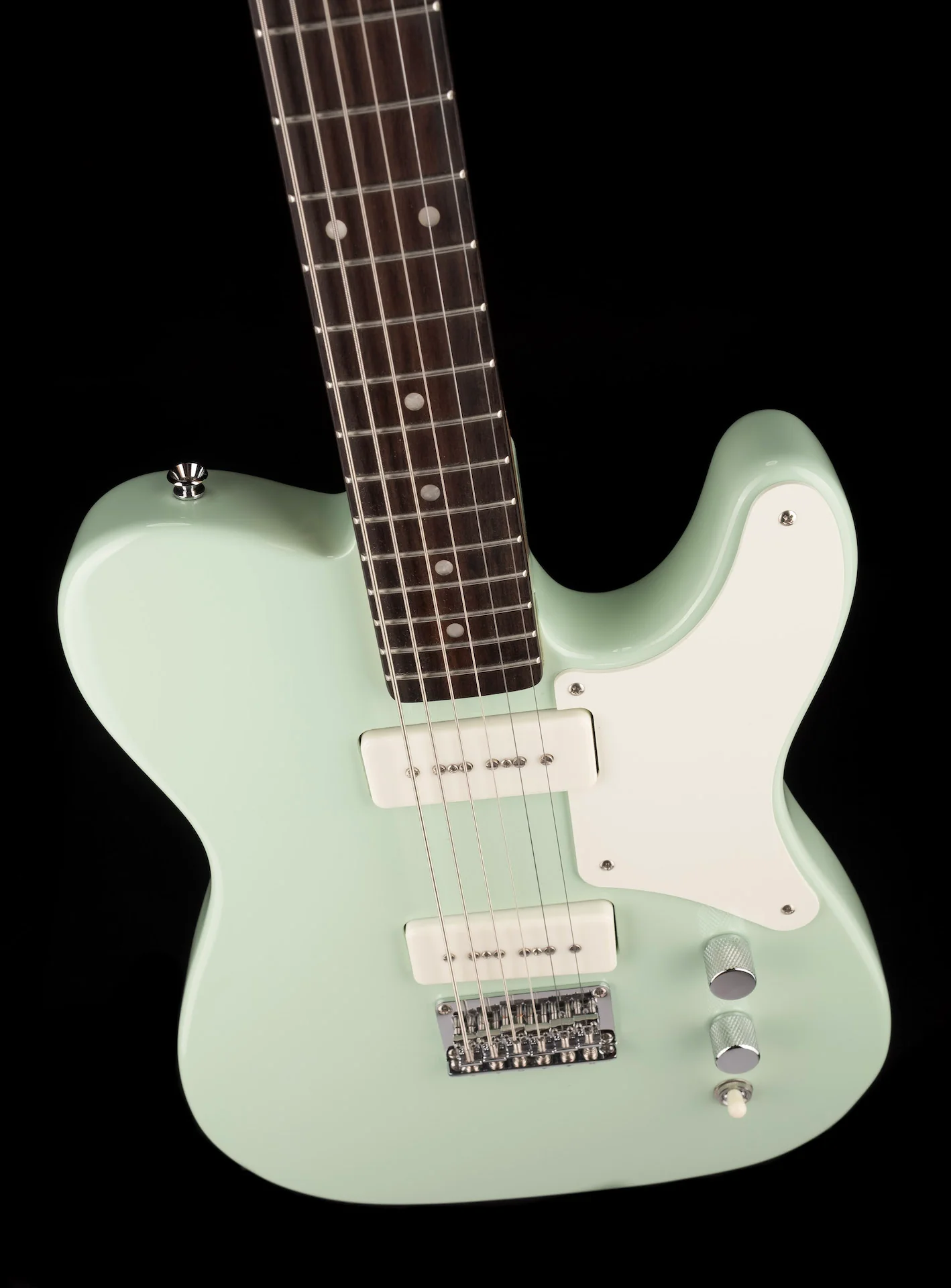 Used Squier Paranormal Baritone Cabronita Telecaster Surf Green - Image 4