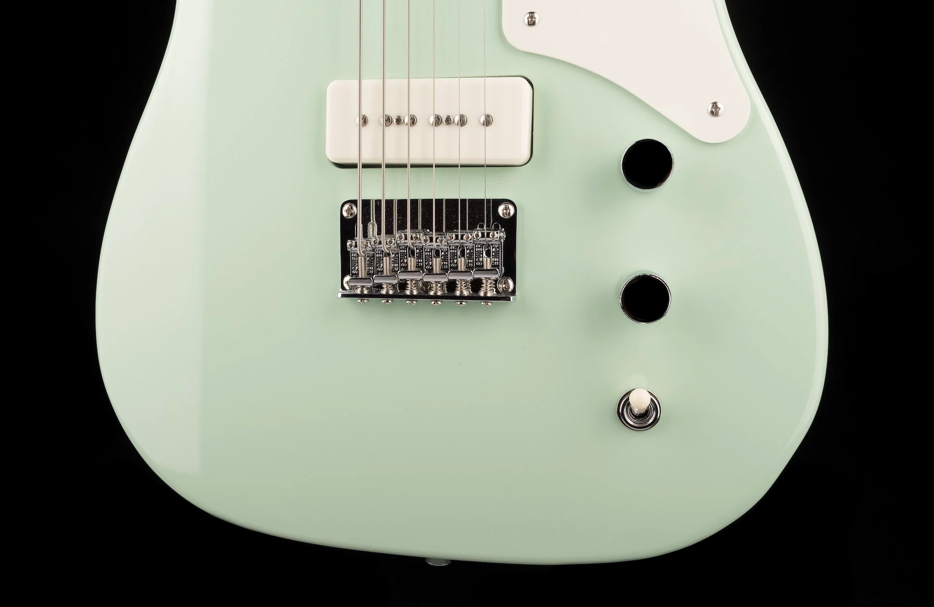 Used Squier Paranormal Baritone Cabronita Telecaster Surf Green - Image 5
